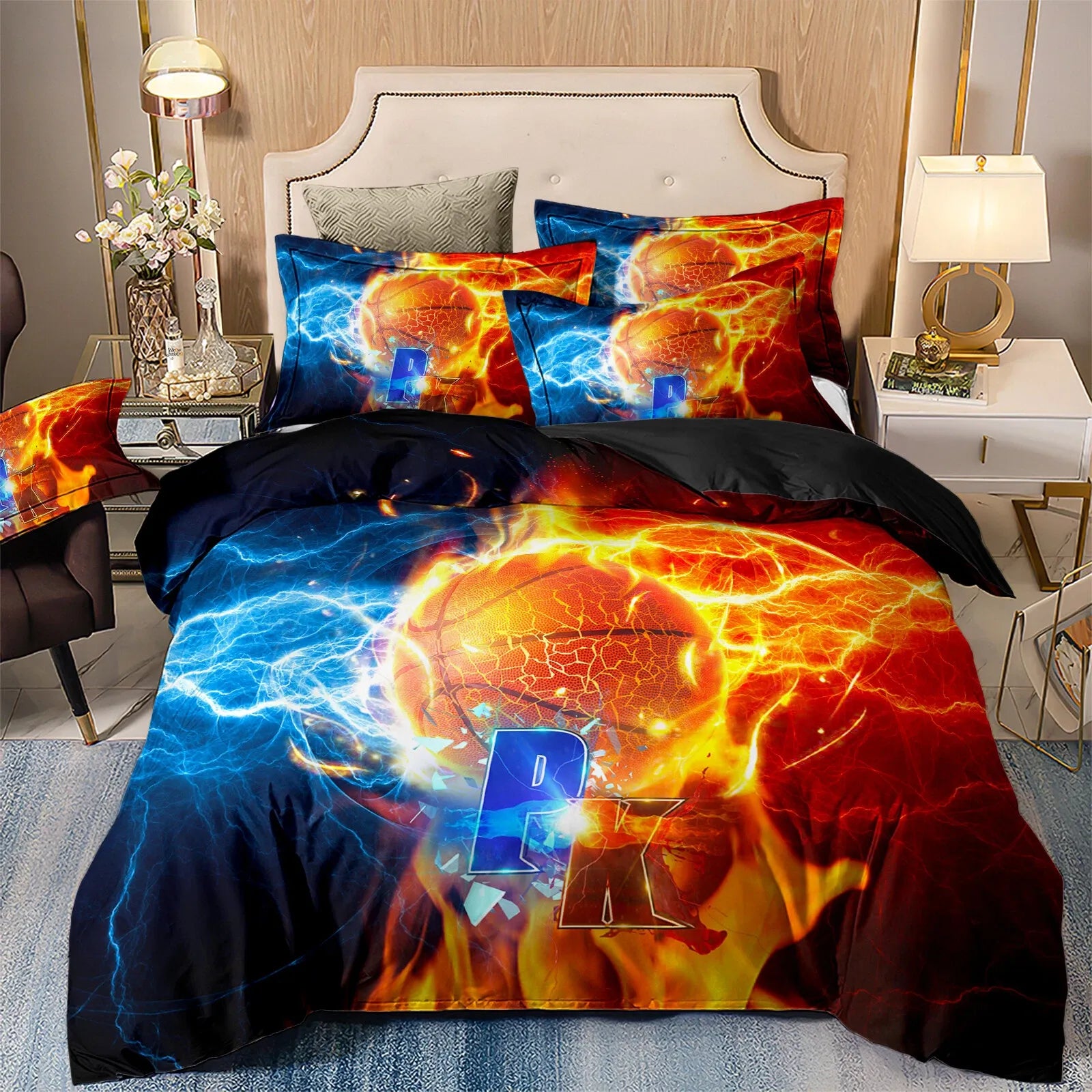 Basketball Bordeaux Gallery Quilt / Doona / Duvet Cover set