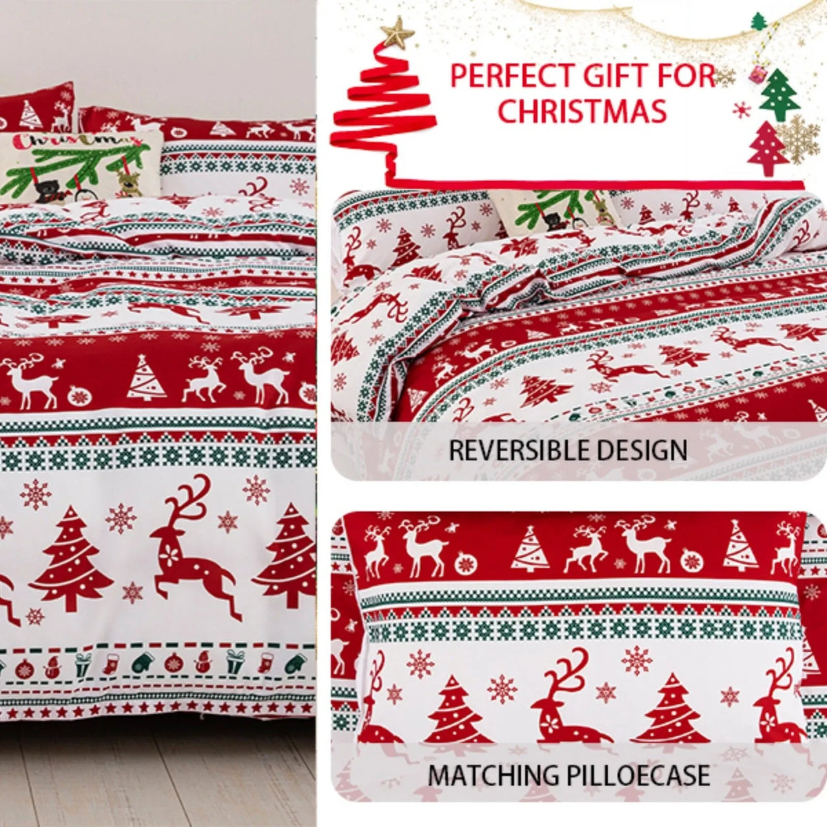 Christmas Amalfi Ivy Quilt / Doona / Duvet Cover set