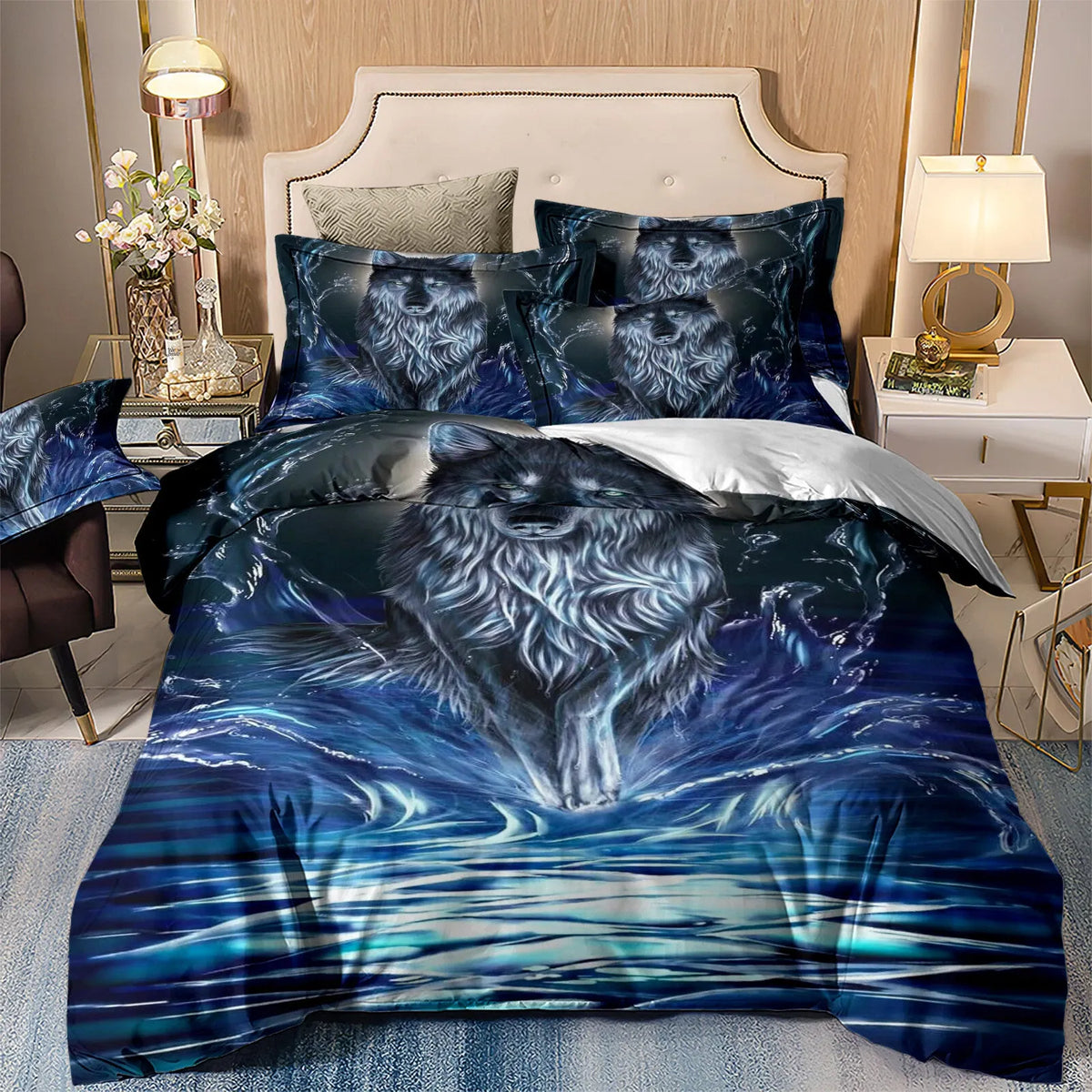 Water Wolf Prague Dream Quilt / Doona / Duvet Cover set