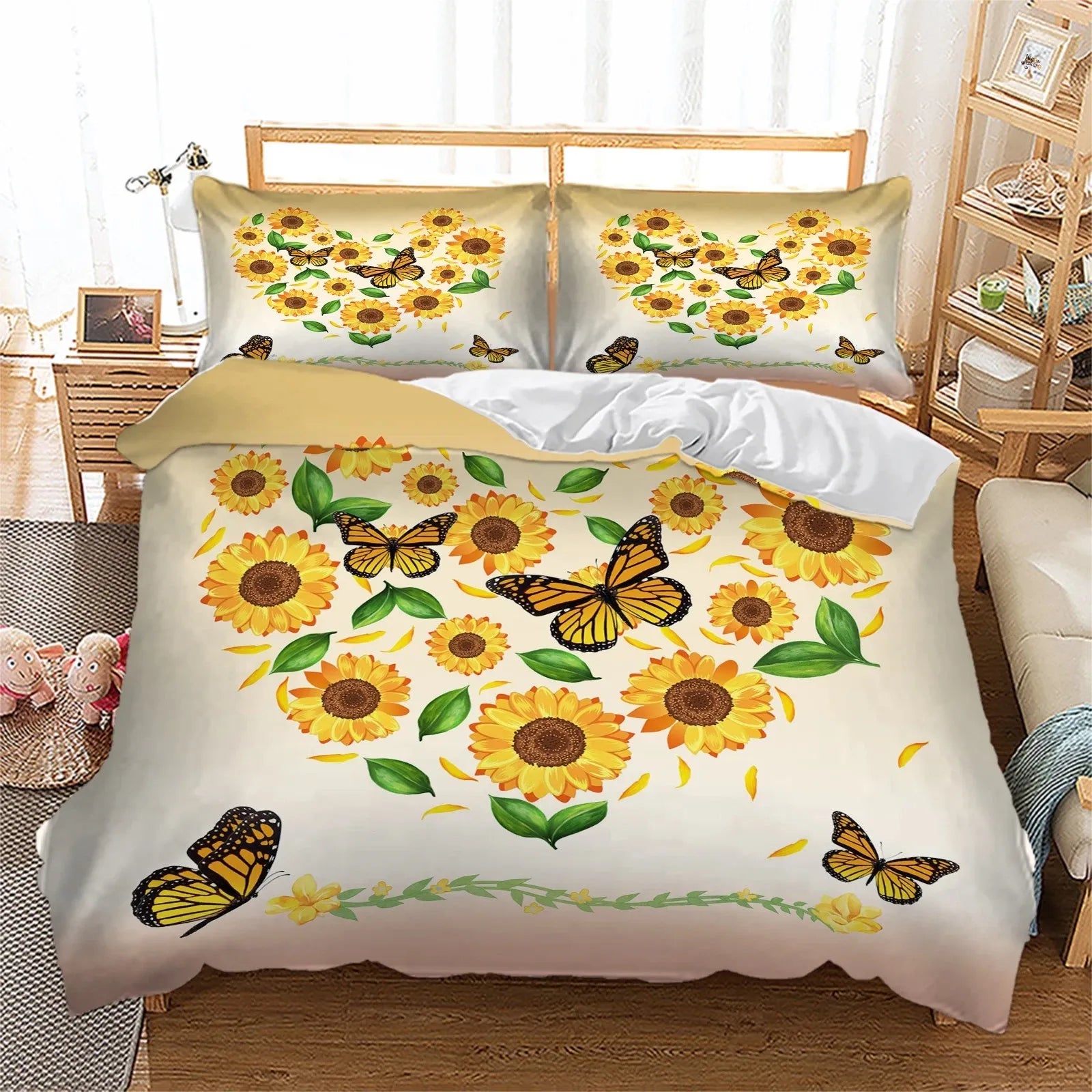 Sunflower Valencia Botanical Quilt / Doona / Duvet Cover set