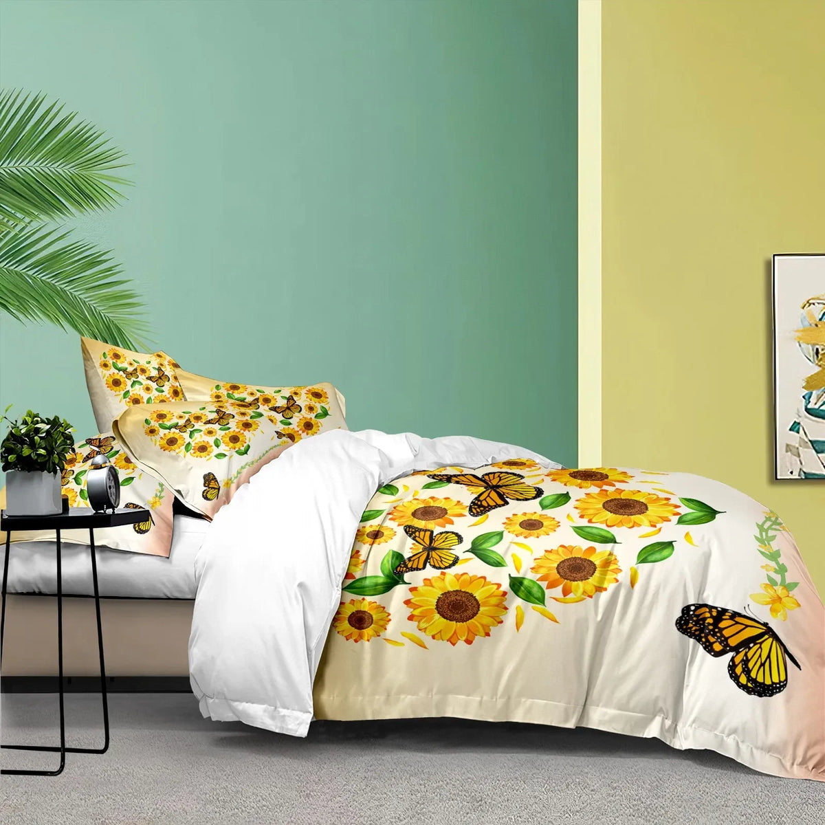Sunflower Valencia Botanical Quilt / Doona / Duvet Cover set