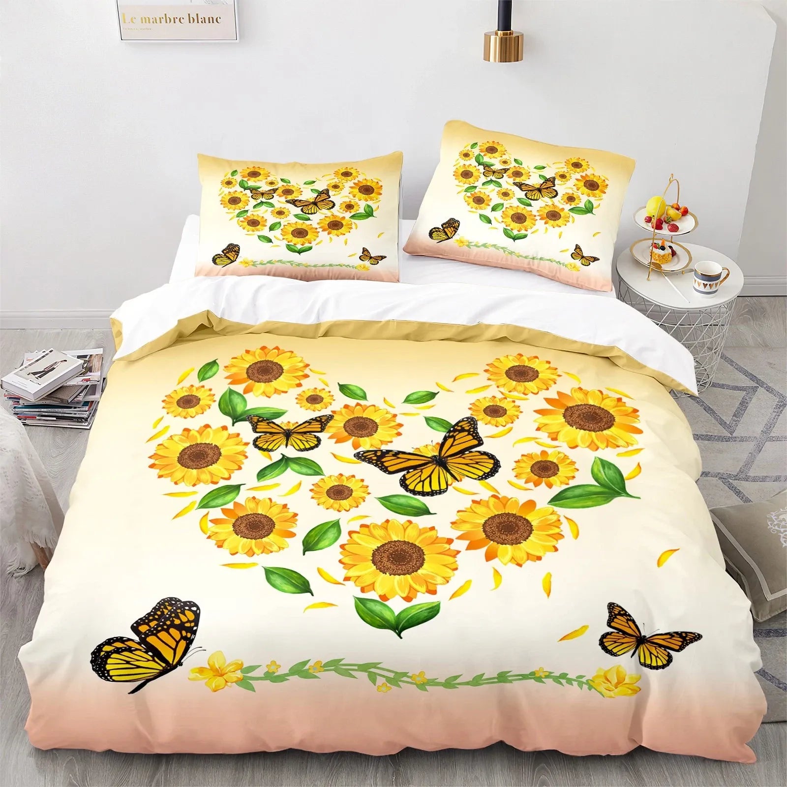 Sunflower Valencia Botanical Quilt / Doona / Duvet Cover set
