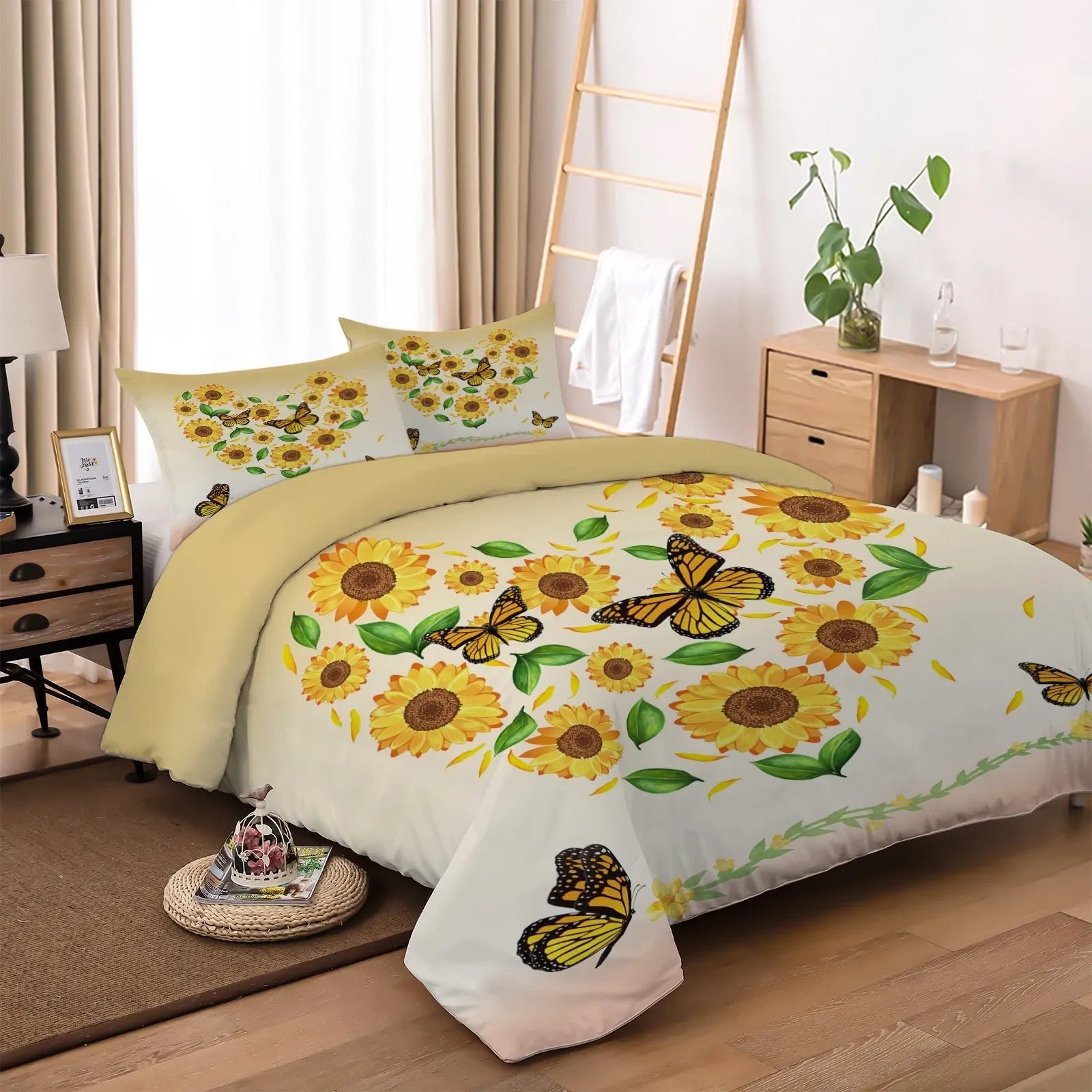 Sunflower Valencia Botanical Quilt / Doona / Duvet Cover set