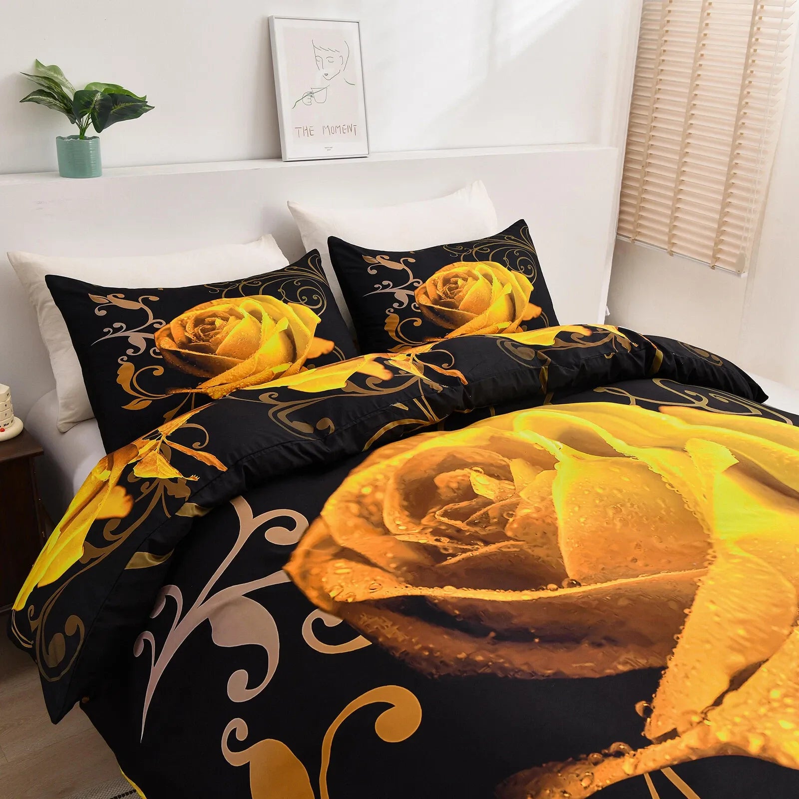 Gold Flower Arden Elegance Quilt / Doona / Duvet Cover set
