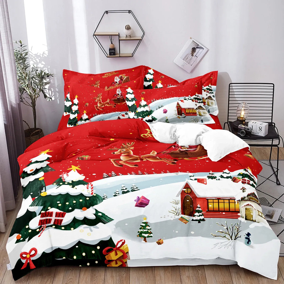 Christmas Santa Marseille Dream Quilt / Doona / Duvet Cover set