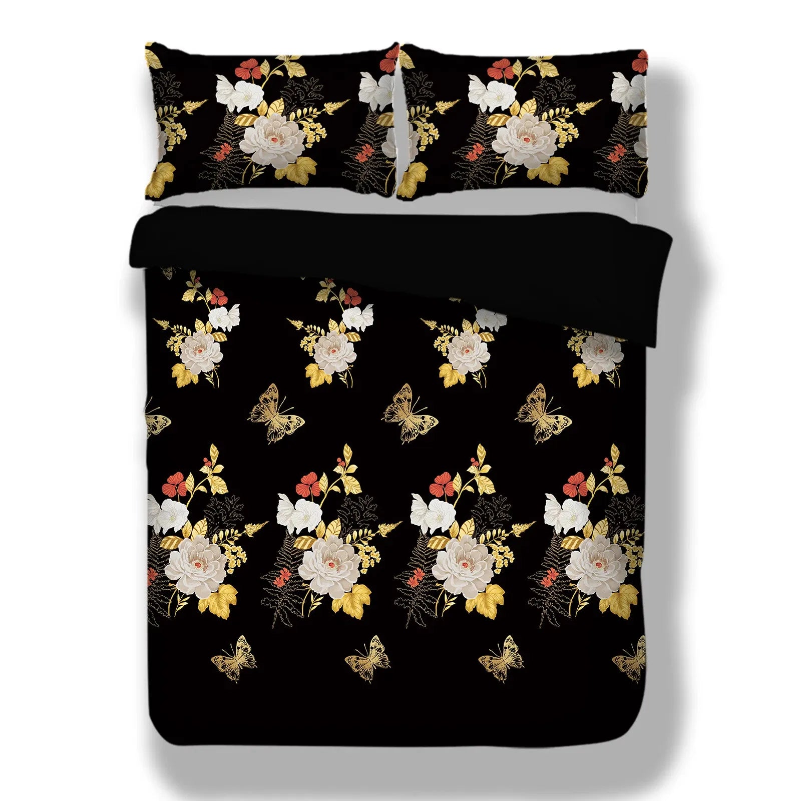 Black Sorrento Marigold Quilt / Doona / Duvet Cover set