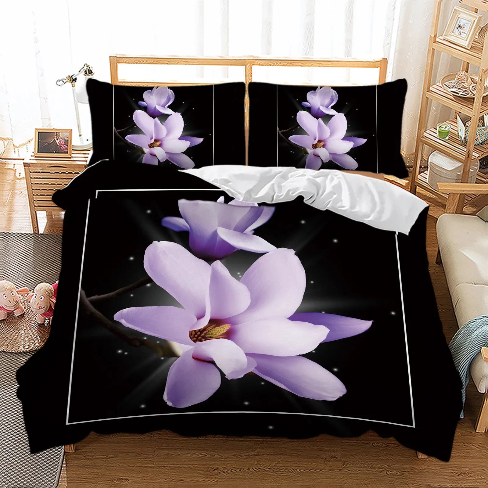 Orchid Calais Charm Quilt / Doona / Duvet Cover set
