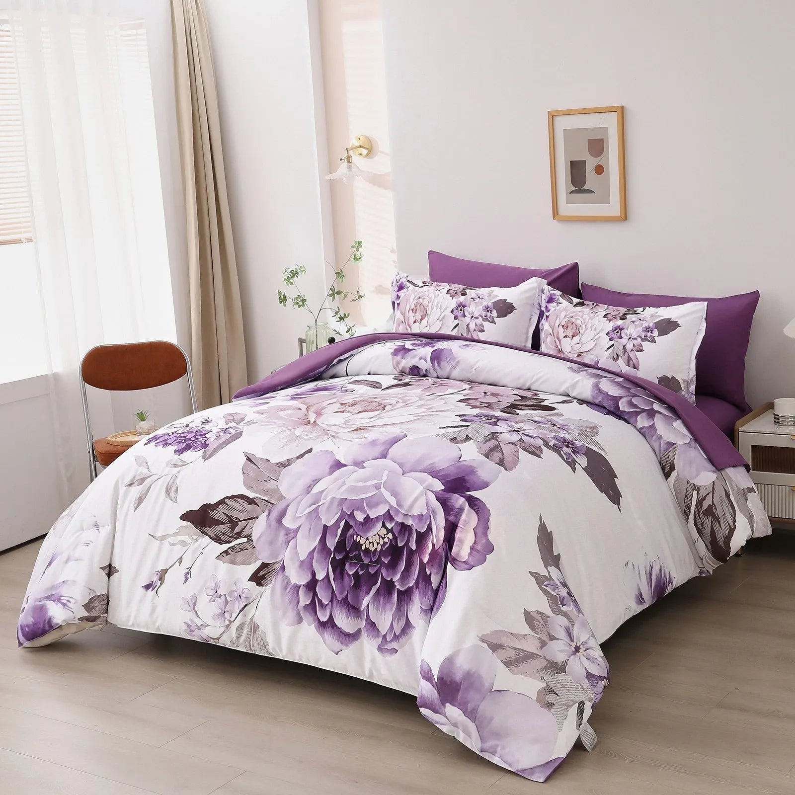 Purple Bloom Rosaline Eden Quilt / Doona / Duvet Cover set