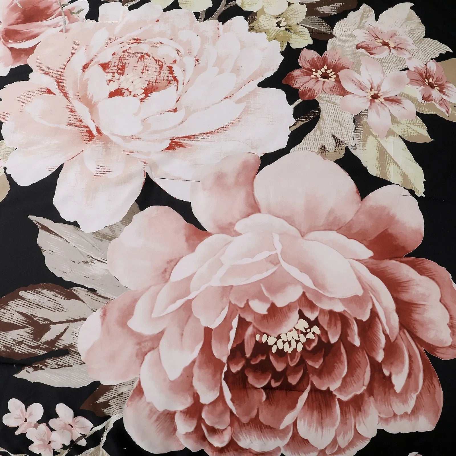 Black Maribel Marigold Quilt / Doona / Duvet Cover set