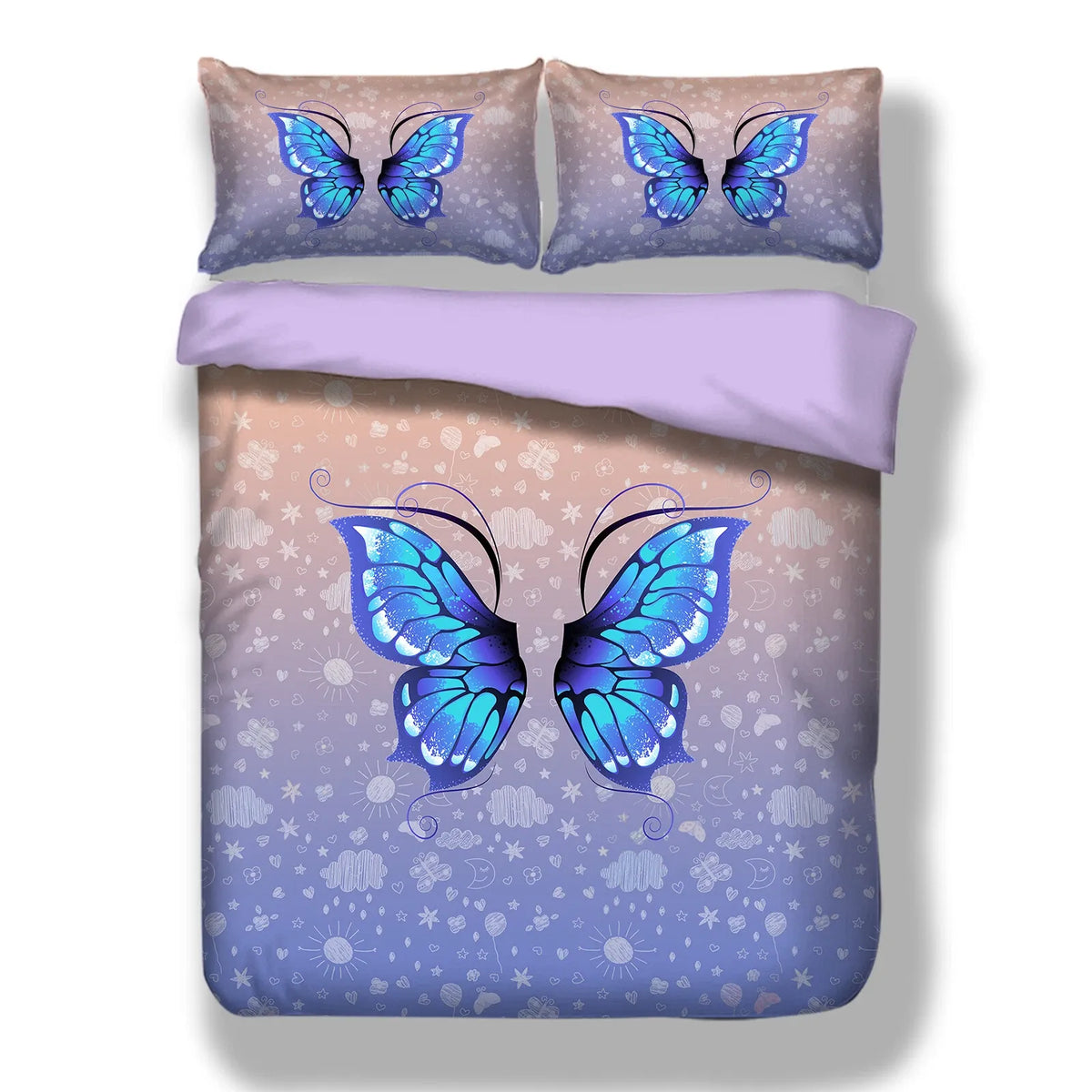 Butterfly Venetian Willow Quilt / Doona / Duvet Cover set
