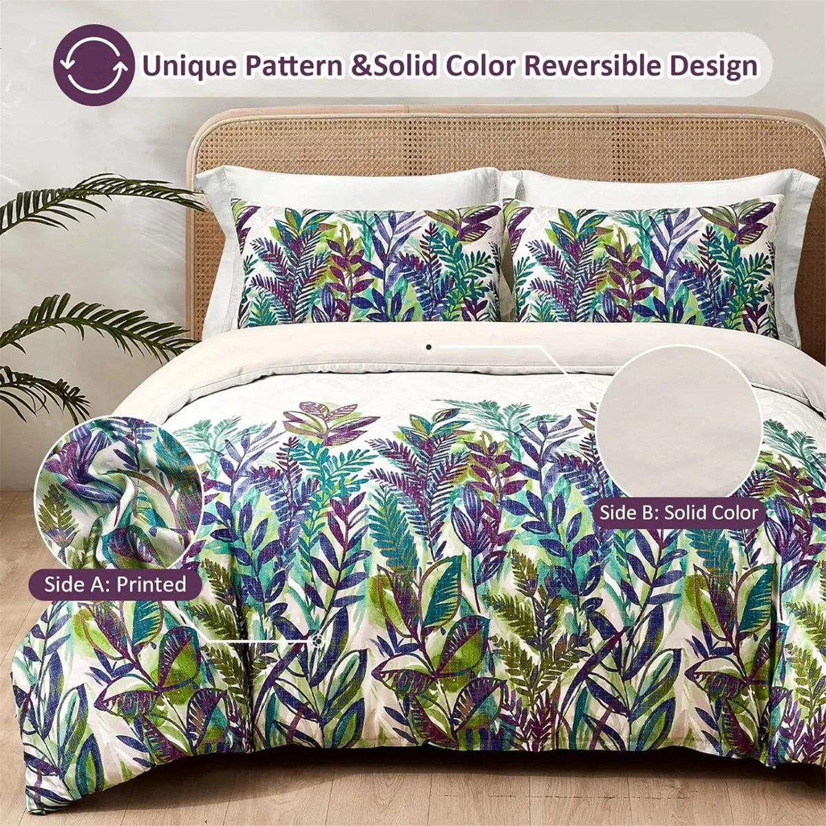 Marble Leaf Solenne Ivy Quilt / Doona / Duvet Cover set