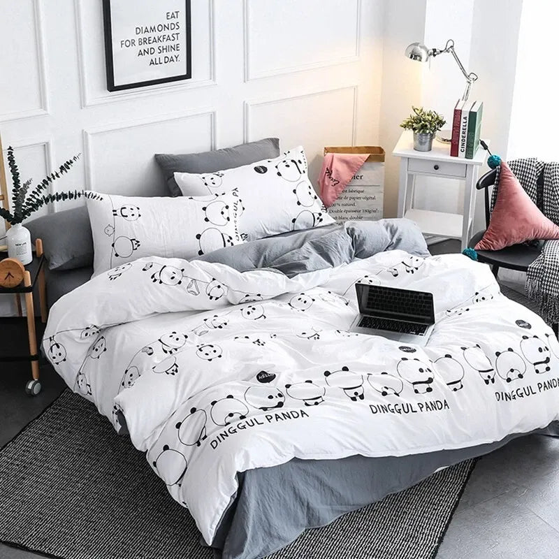 Stripe Isadora Dahlia Quilt / Doona / Duvet Cover set