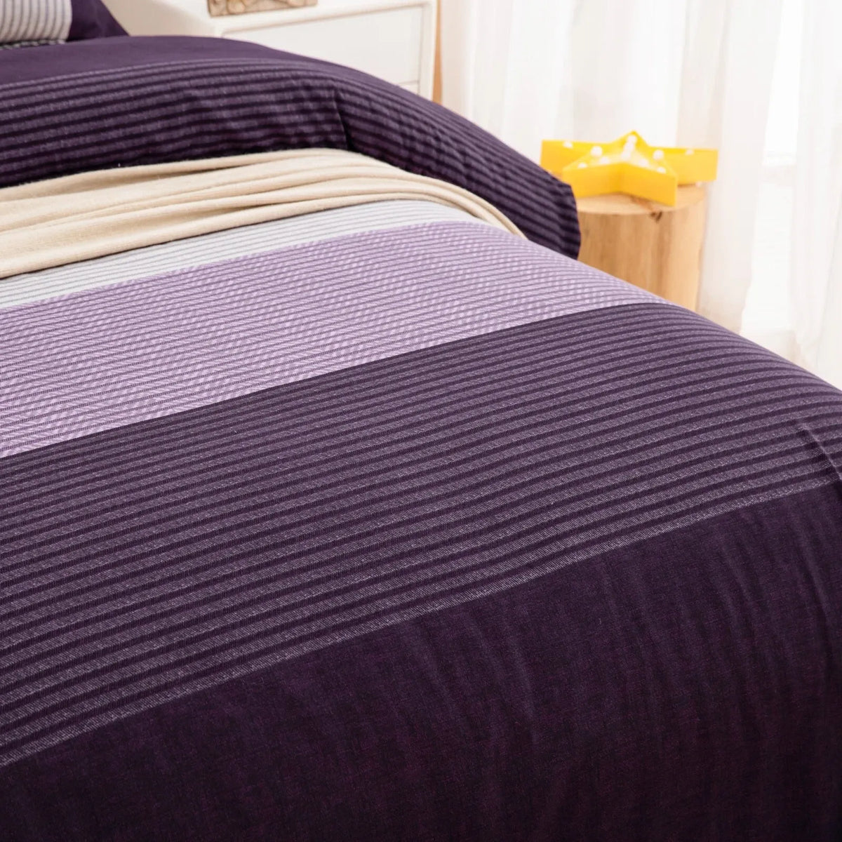 Gray Purple Amalfi Gallery Quilt / Doona / Duvet Cover set