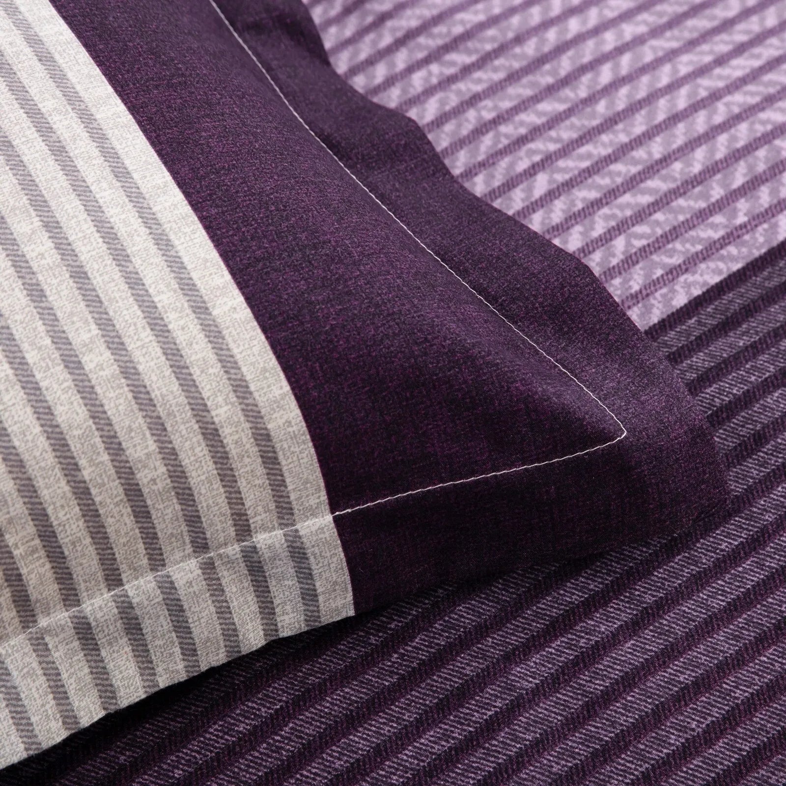 Gray Purple Amalfi Gallery Quilt / Doona / Duvet Cover set