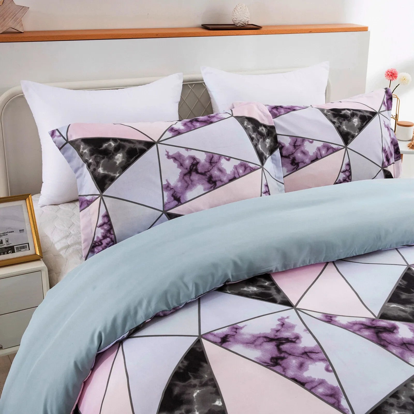 Stripe Madeira Dahlia Quilt / Doona / Duvet Cover set