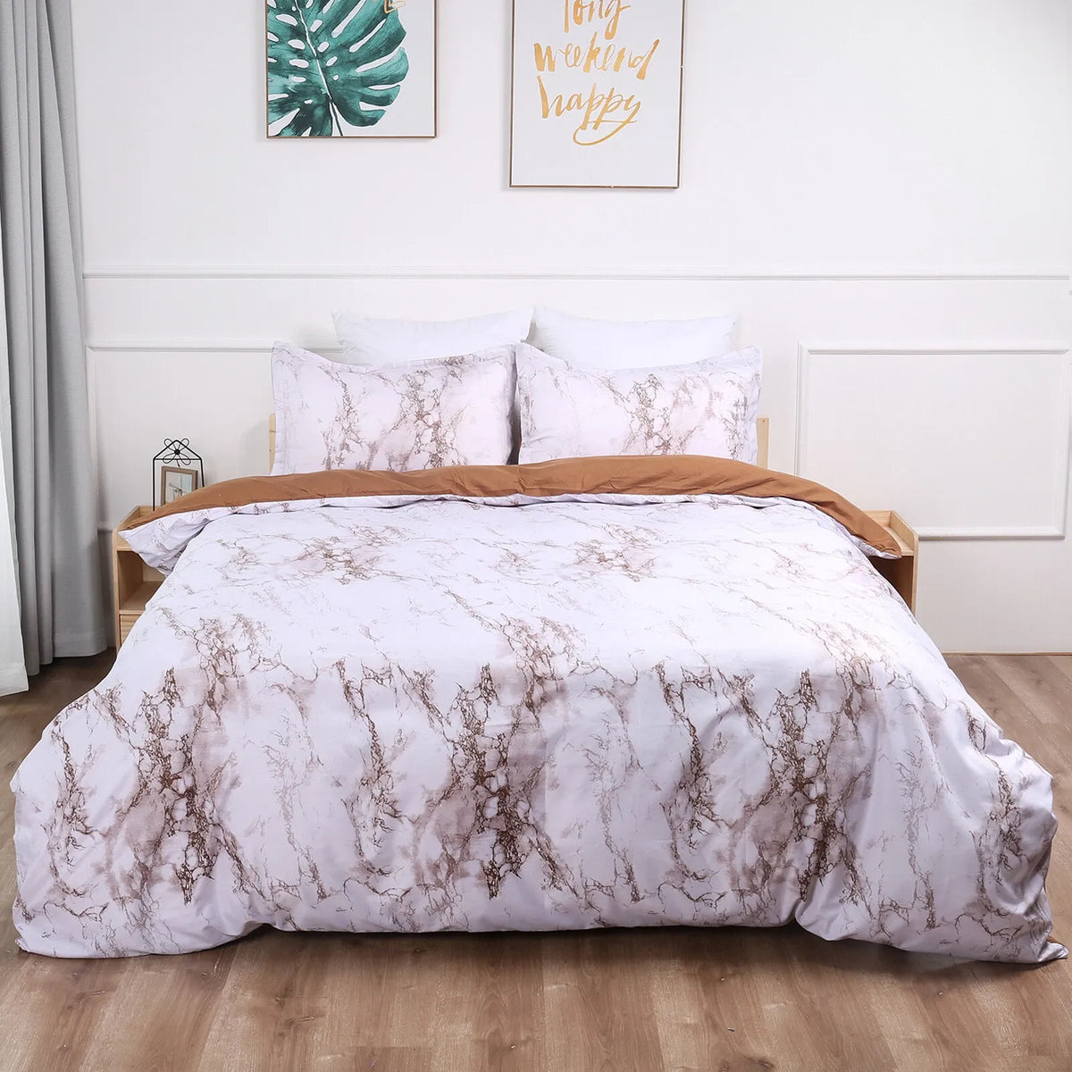 Brown Bloom Tuscany Serenity Quilt / Doona / Duvet Cover set