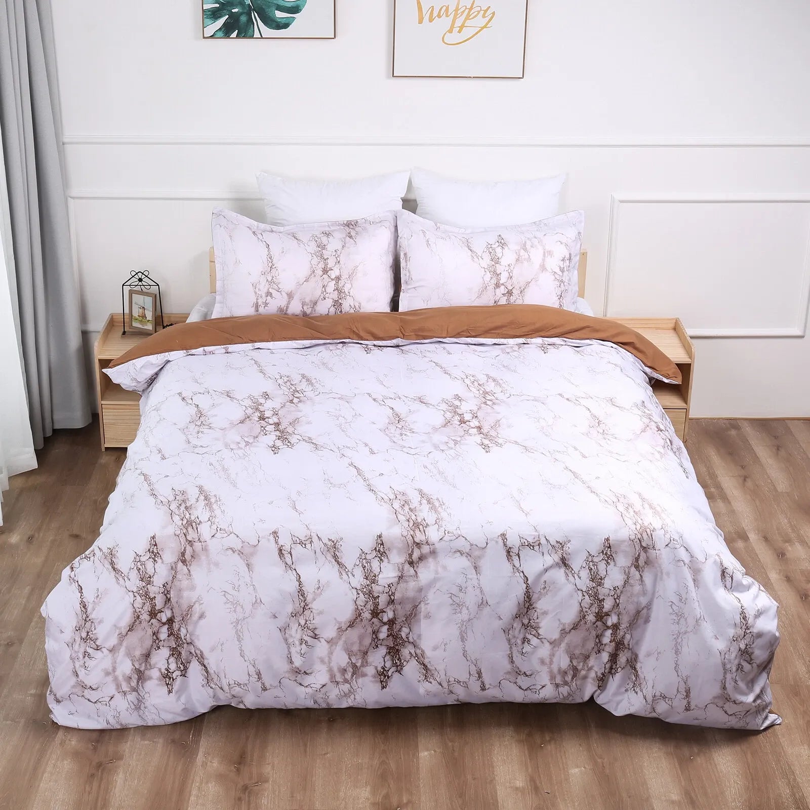 Brown Bloom Tuscany Serenity Quilt / Doona / Duvet Cover set