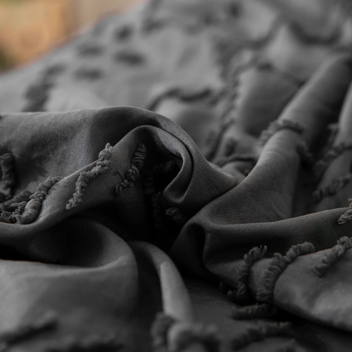 Grey Delphine Dahlia Quilt / Doona / Duvet Cover set