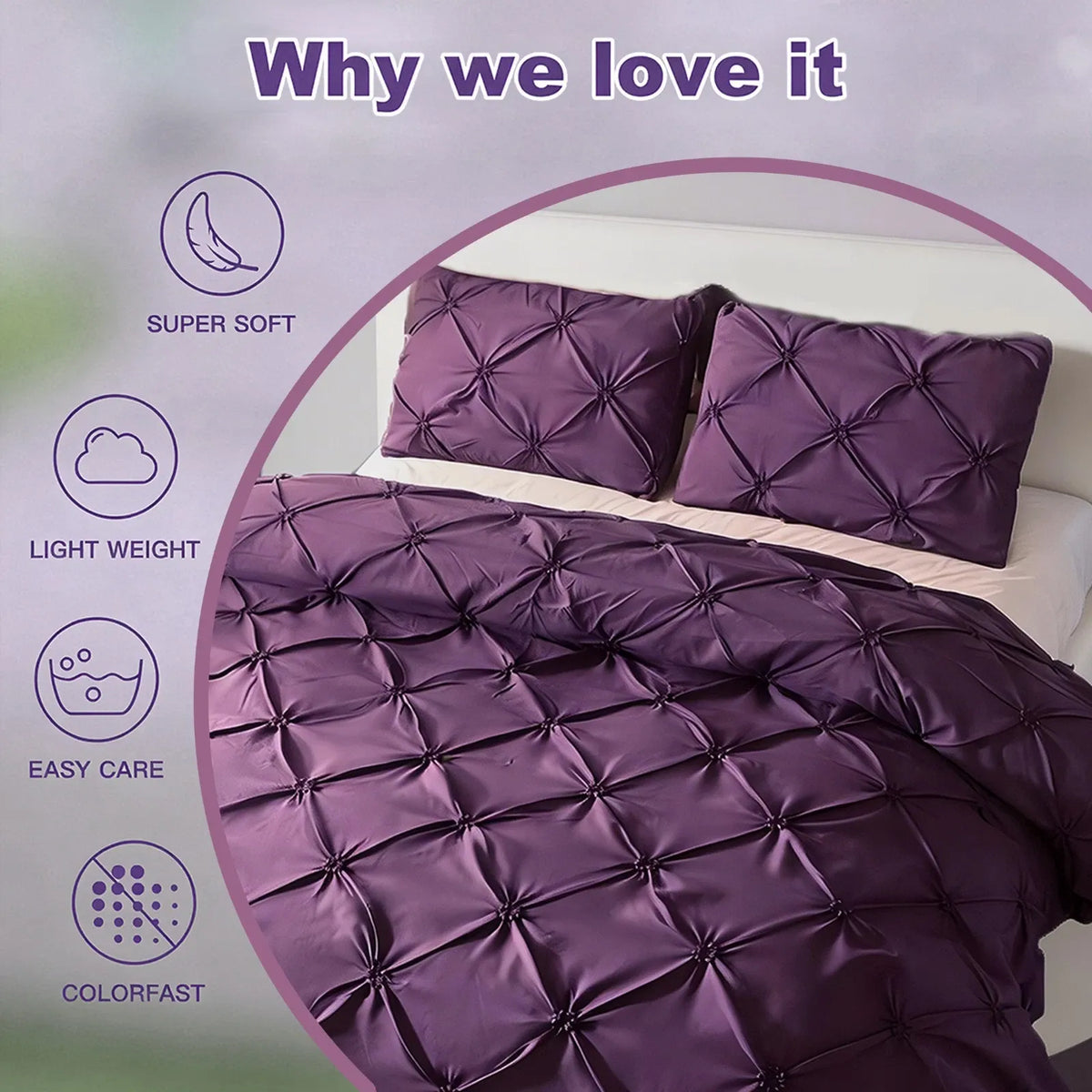 Purple Celeste Dream Quilt / Doona / Duvet Cover set