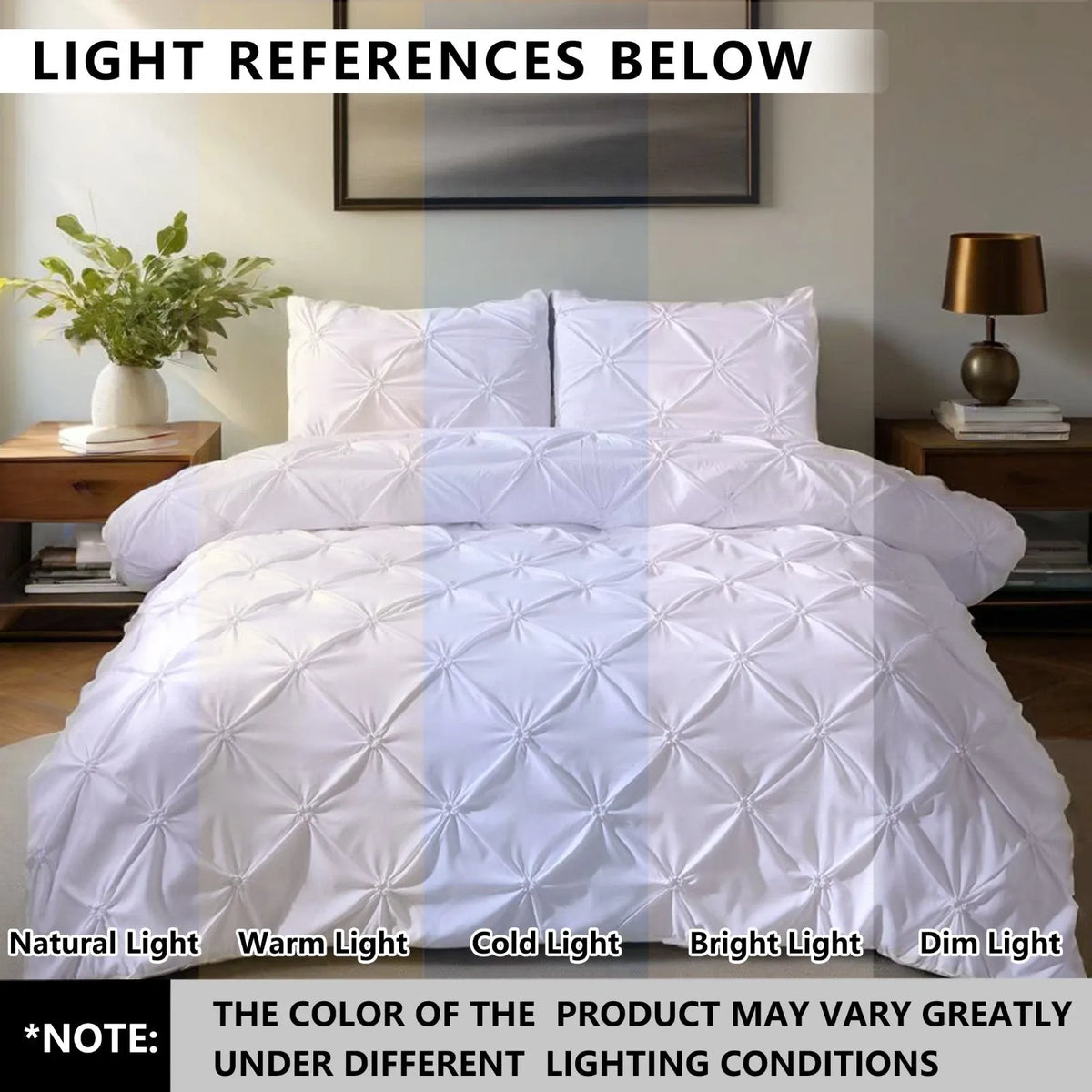 White Lucerne Bloomscape Quilt / Doona / Duvet Cover set