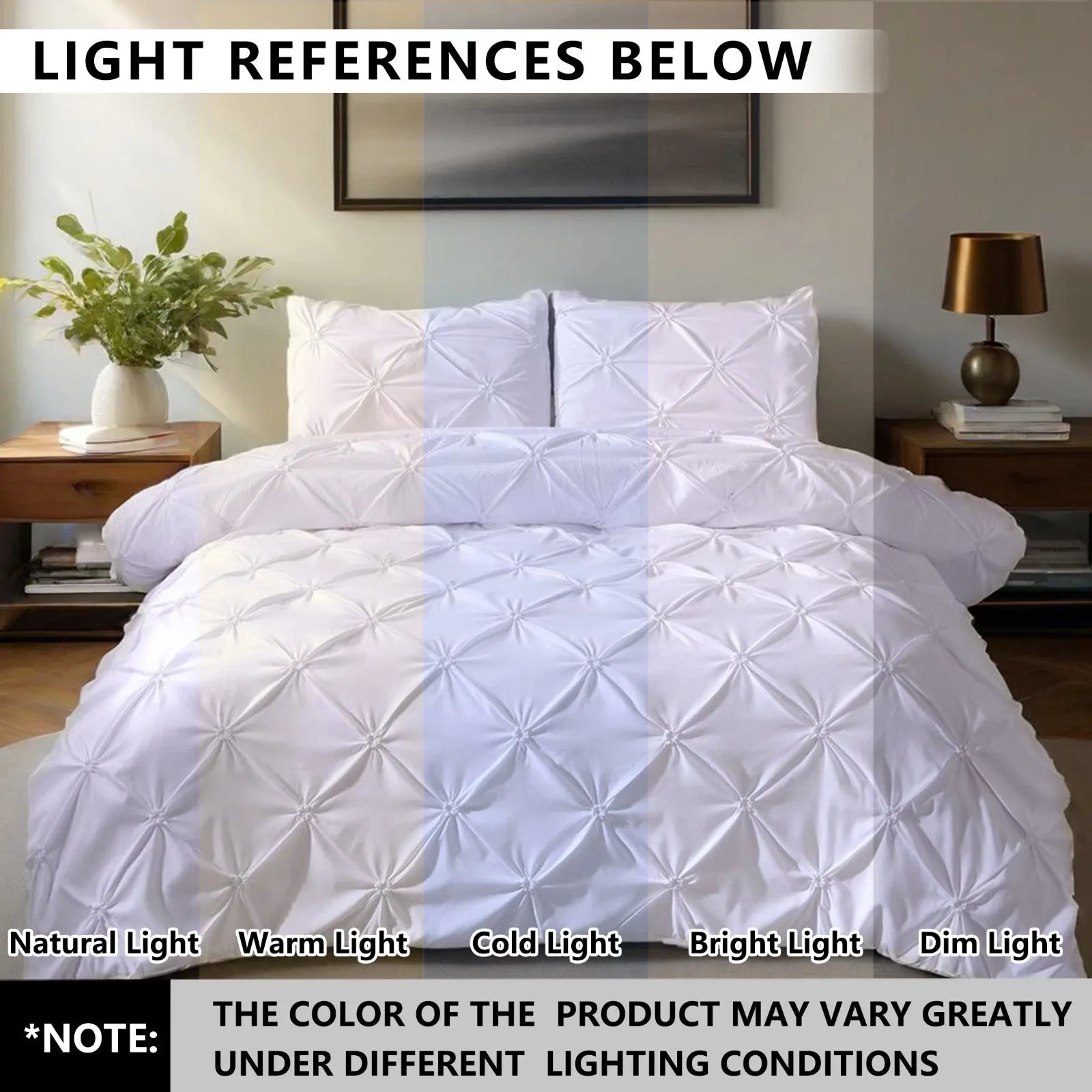 White Lucerne Bloomscape Quilt / Doona / Duvet Cover set