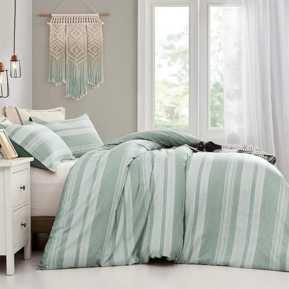 Bohemian Striped Margaux Bloomscape Quilt / Doona / Duvet Cover set