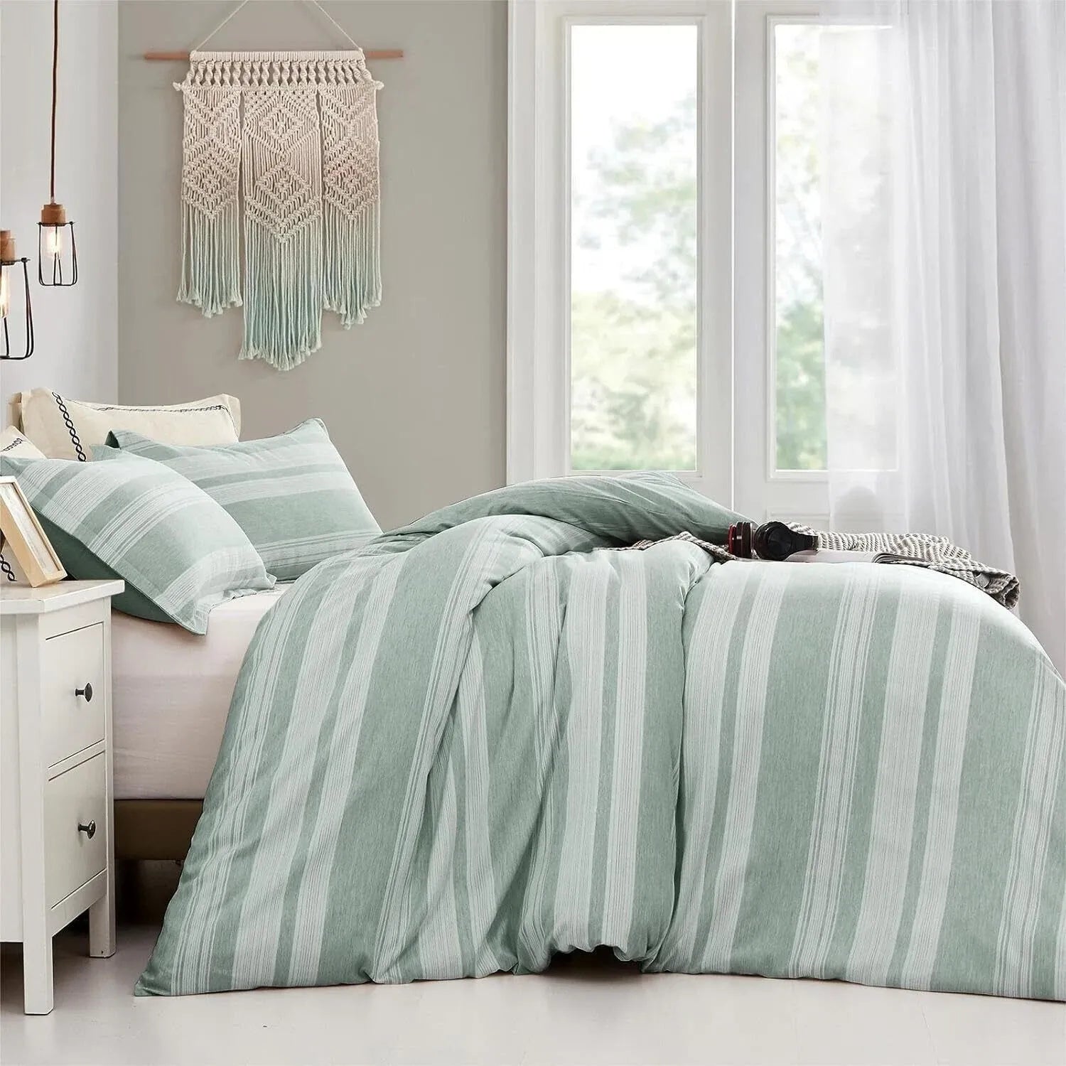 Bohemian Striped Margaux Bloomscape Quilt / Doona / Duvet Cover set