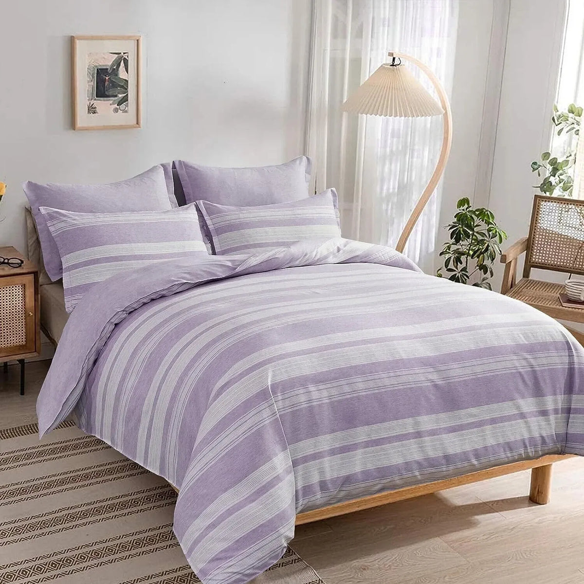 Stripe Sabine Heritage Quilt / Doona / Duvet Cover set