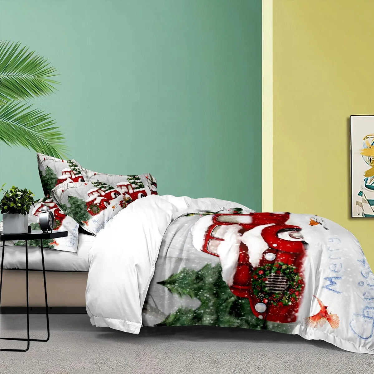 Christmas Calais Botanical Quilt / Doona / Duvet Cover set