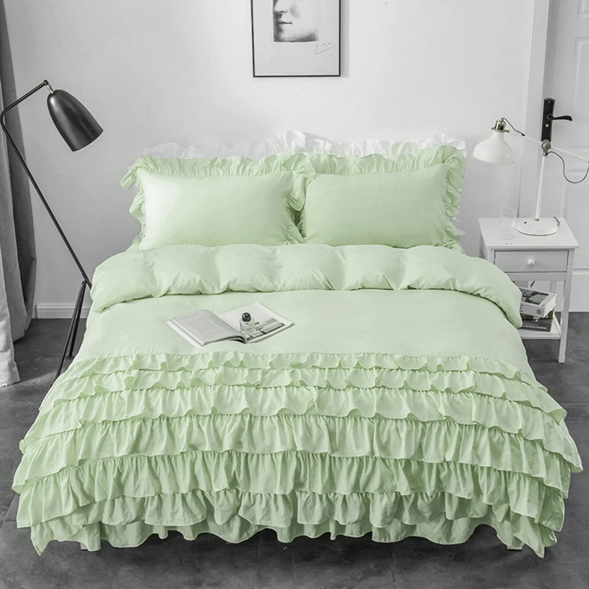 Multi Ruffled Coralie Atelier Quilt / Doona / Duvet Cover set