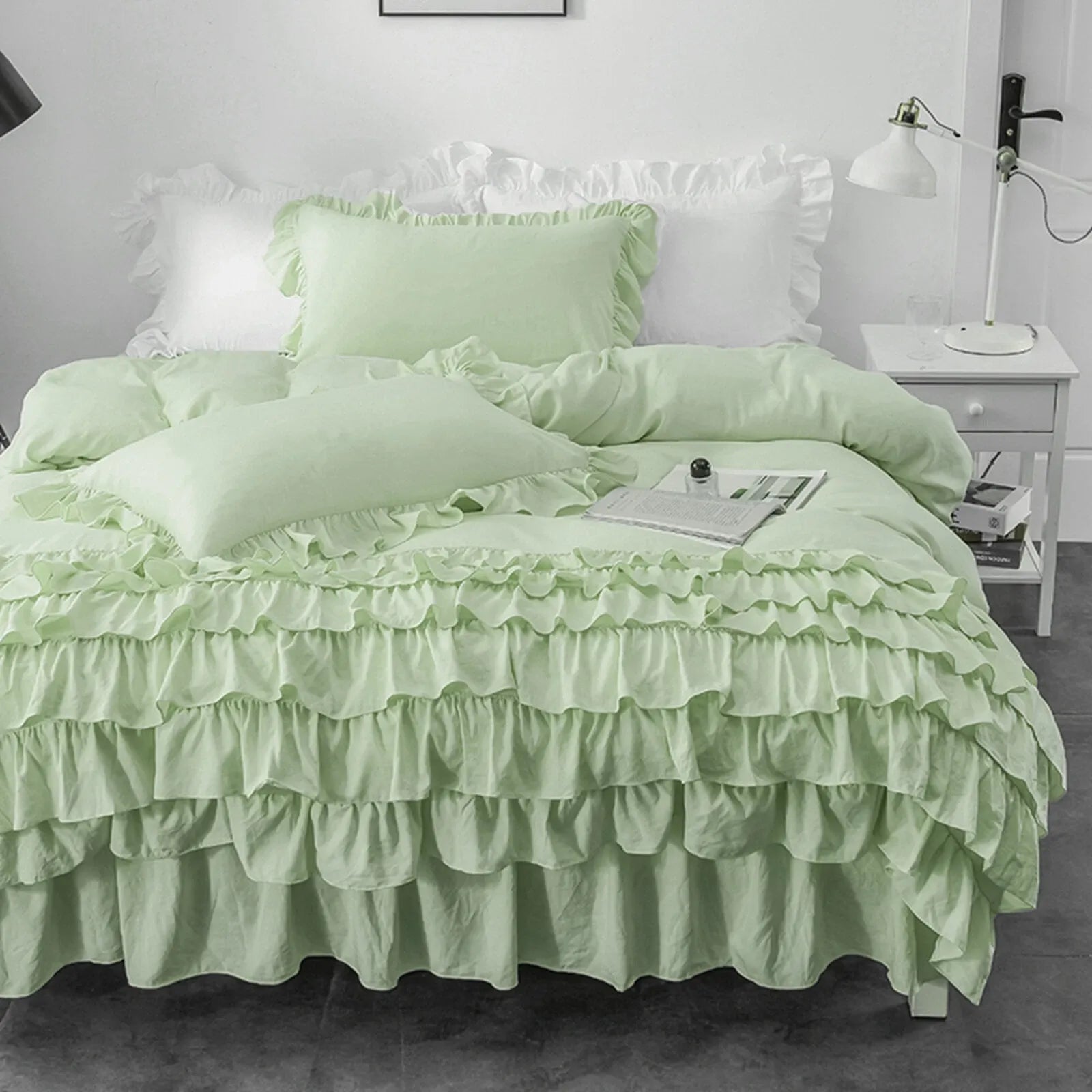 Multi Ruffled Coralie Atelier Quilt / Doona / Duvet Cover set