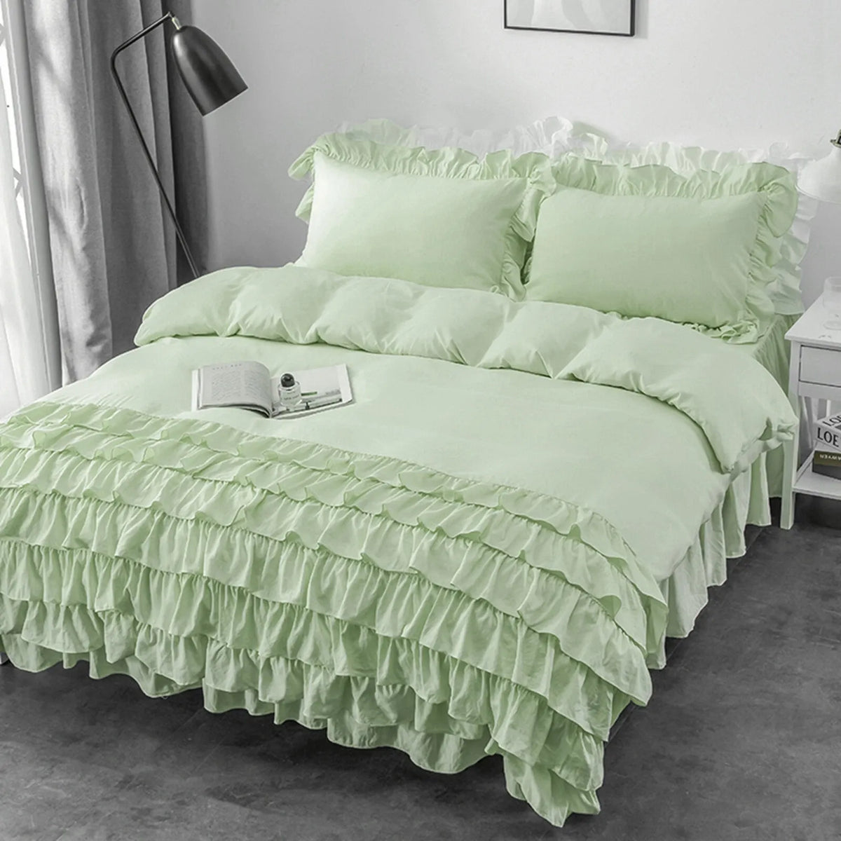 Multi Ruffled Coralie Atelier Quilt / Doona / Duvet Cover set