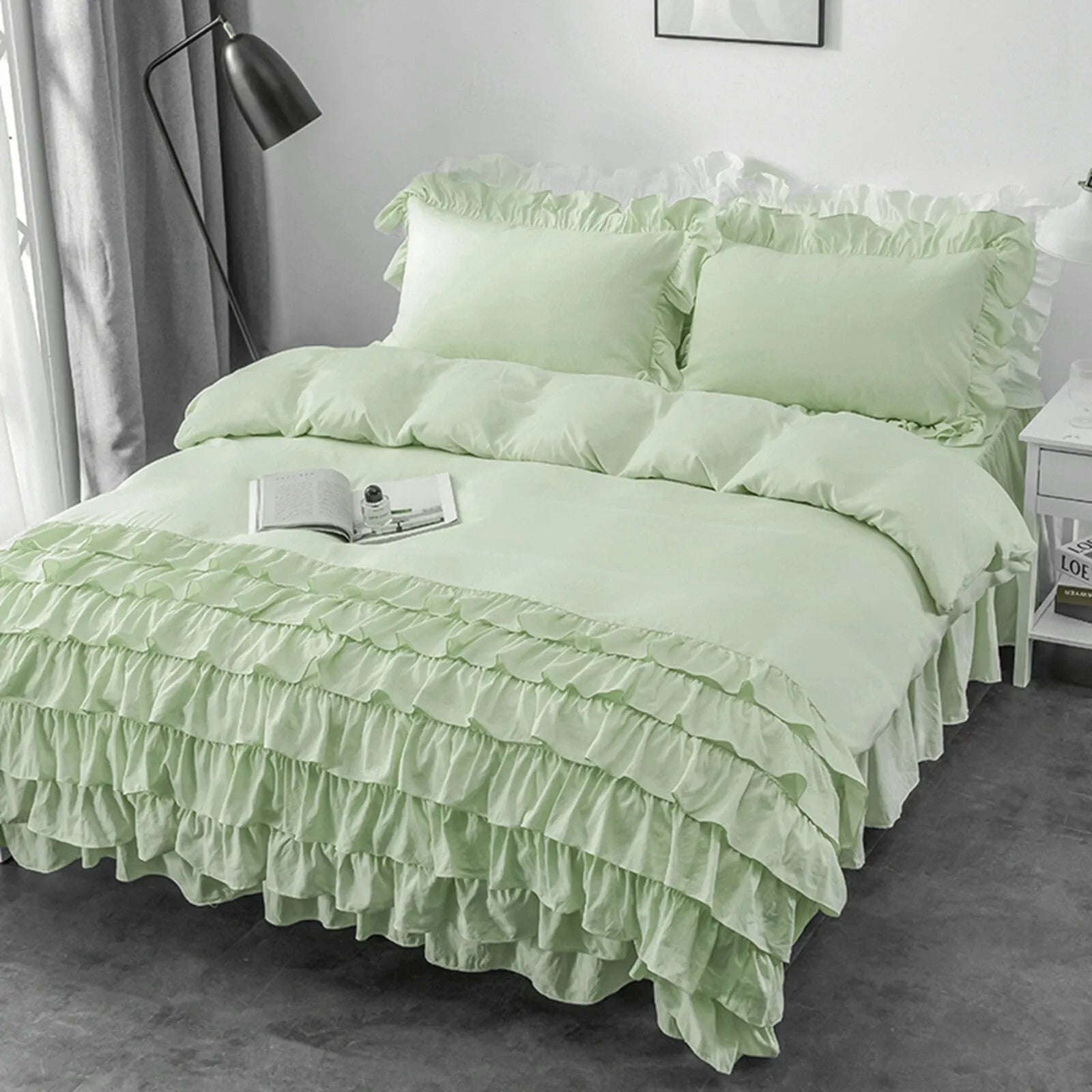 Multi Ruffled Coralie Atelier Quilt / Doona / Duvet Cover set