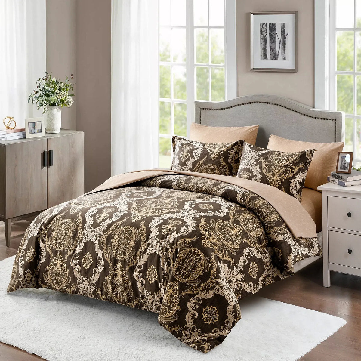 Damascus Aurelia Bloomscape Quilt / Doona / Duvet Cover set