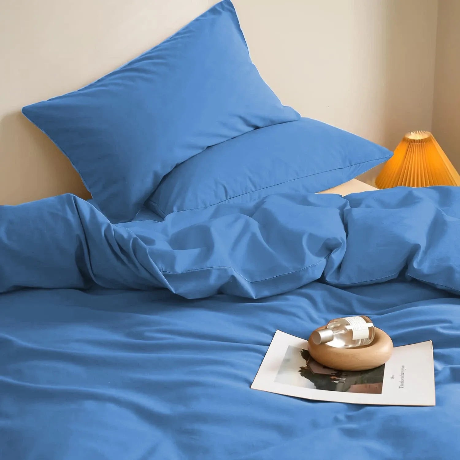 100% Cotton Navy Blue Maribel Dahlia Quilt / Doona / Duvet Cover set