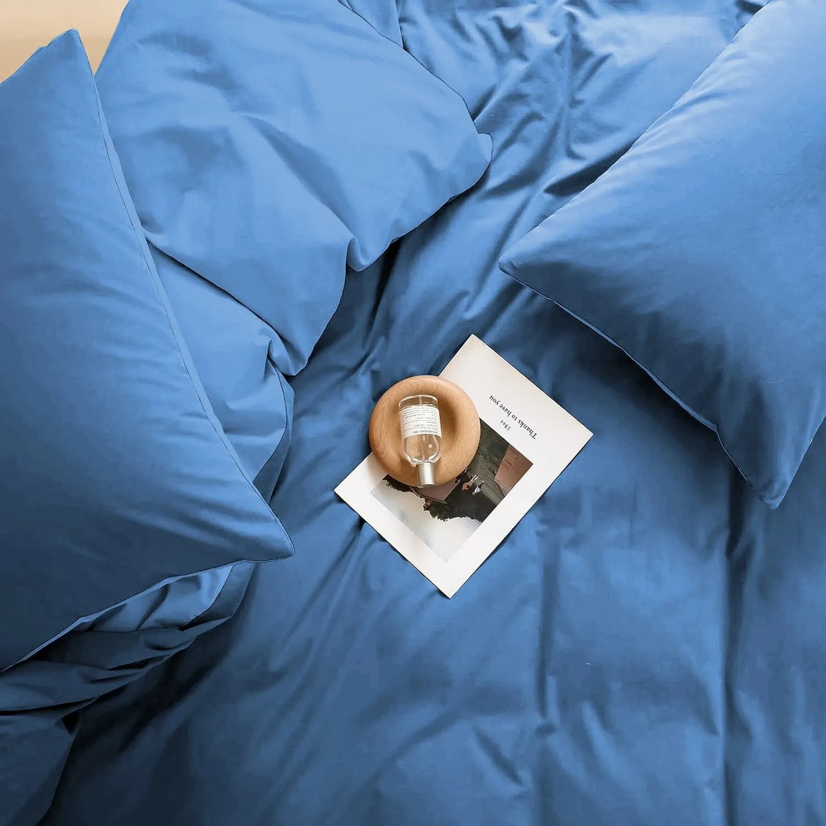 100% Cotton Navy Blue Maribel Dahlia Quilt / Doona / Duvet Cover set