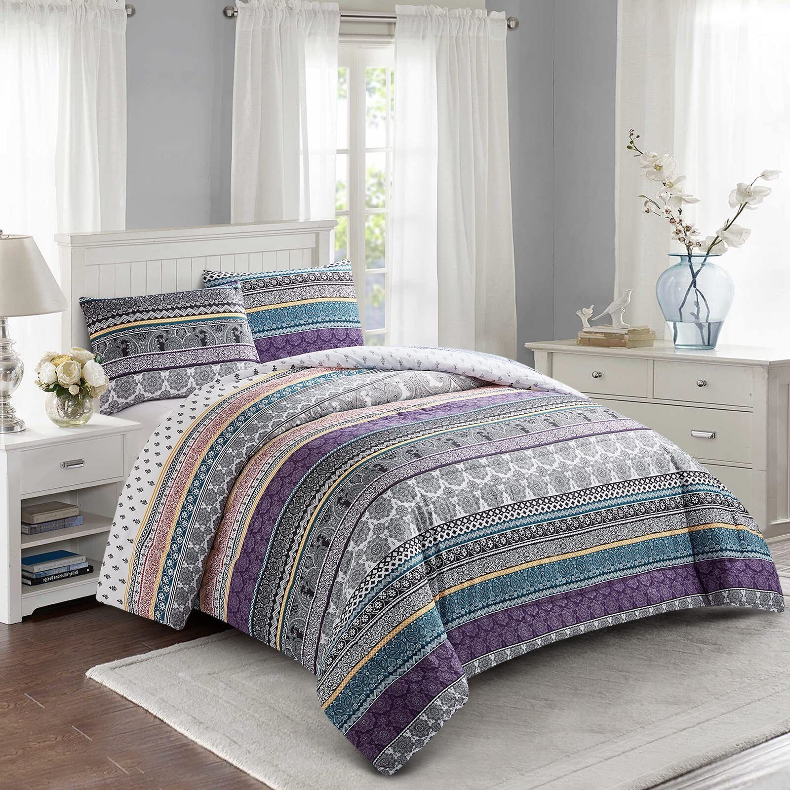 Whimsical Winter Frosty Elegant 3 Pc Comforter & Pillow Cover Set