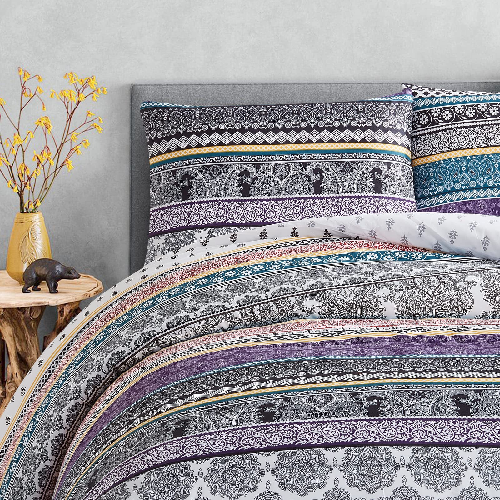 Whimsical Winter Frosty Elegant 3 Pc Comforter & Pillow Cover Set