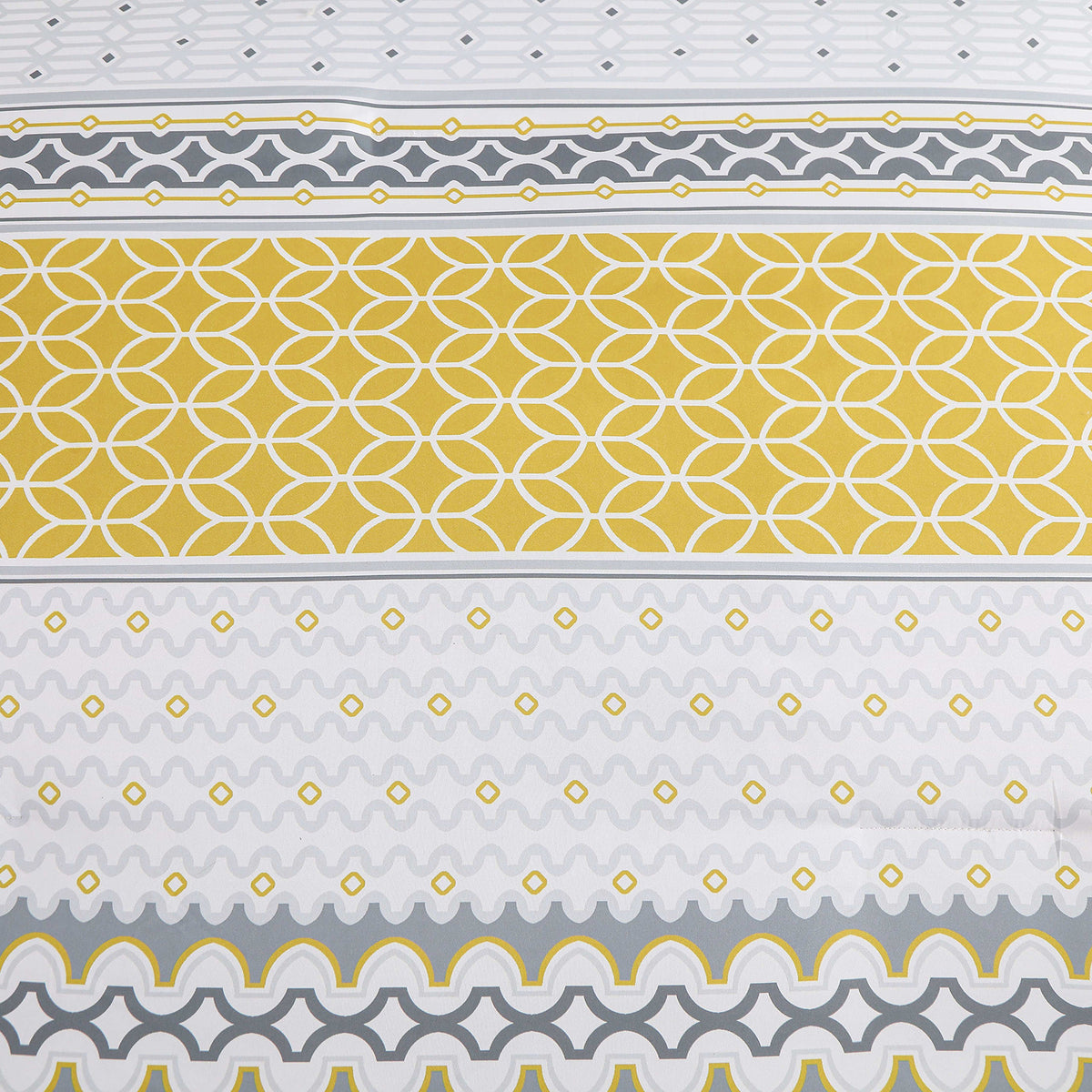 Floral Stripes Comforter Set, Queen/King Size, Deluxe 3-Piece Bedding with Pillowcases