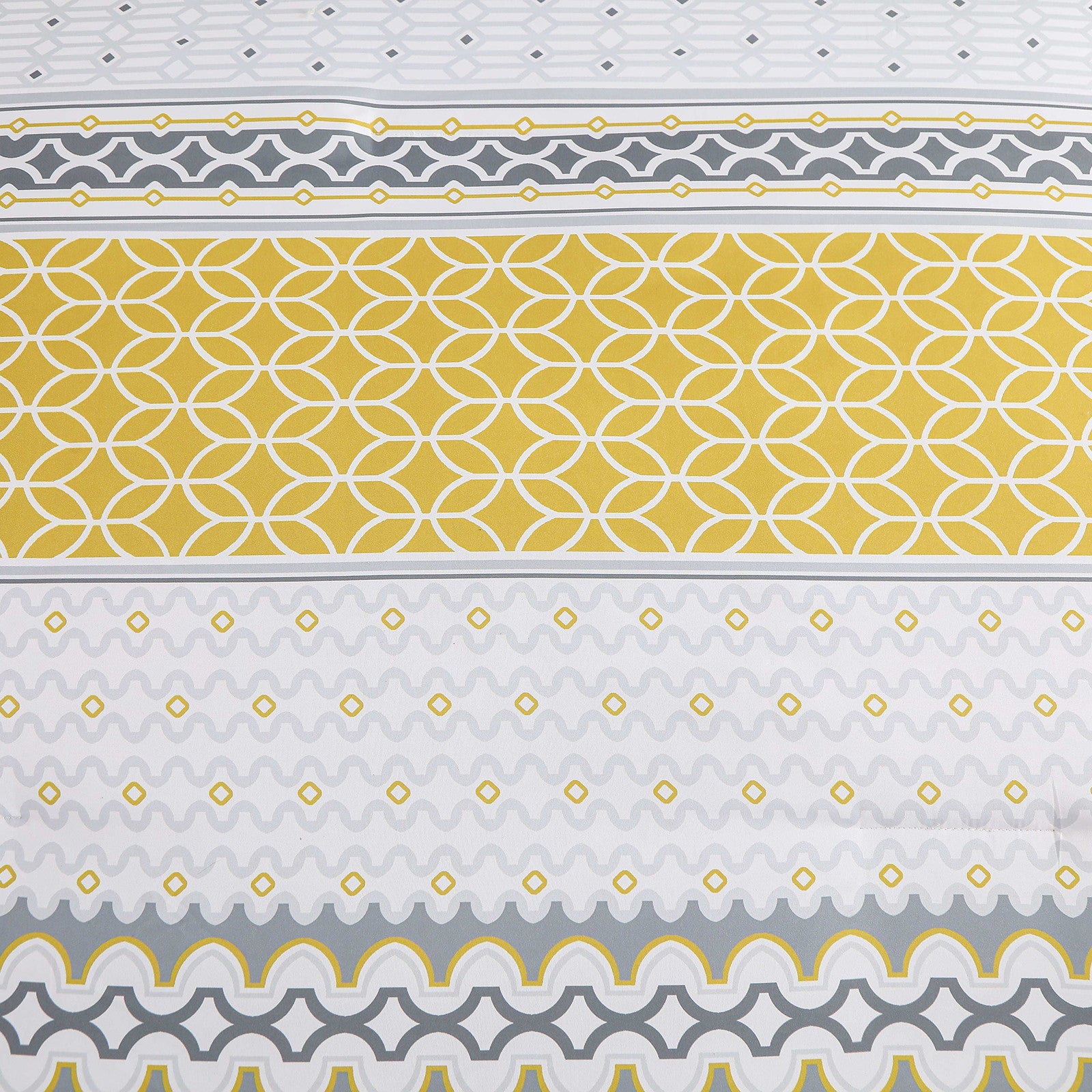 Floral Stripes Comforter Set, Queen/King Size, Deluxe 3-Piece Bedding with Pillowcases