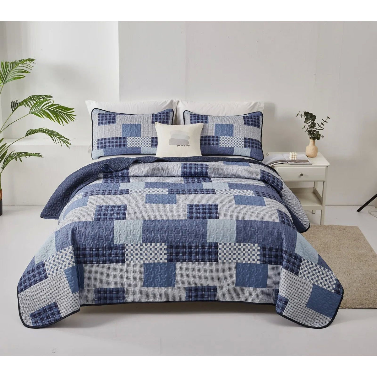 Zesty Quilted bedspread and pillowcovers set: Energize Your Bedroom Decor