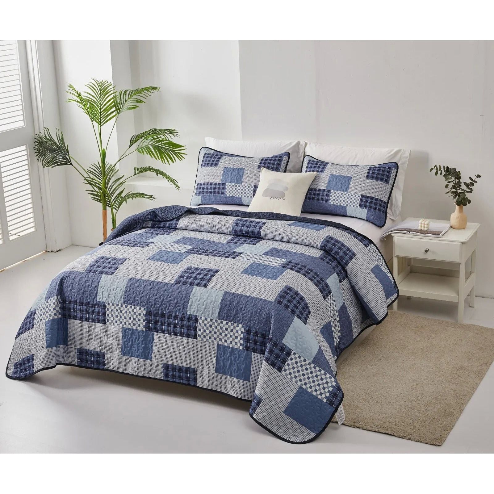 Zesty Quilted bedspread and pillowcovers set: Energize Your Bedroom Decor