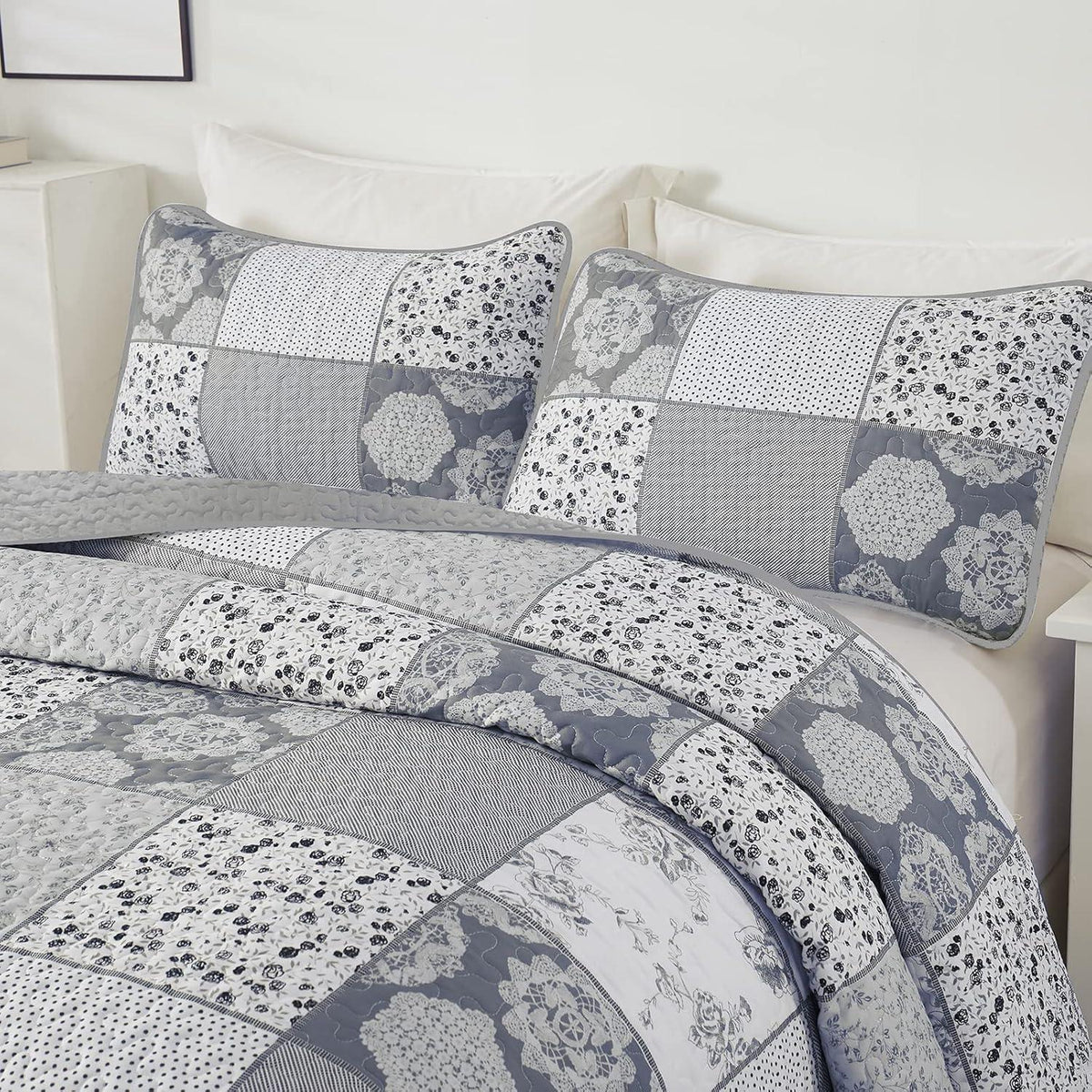 Nurturing Quilted Coverlet and Pillowcases Set: Perfect for Restful Sleep