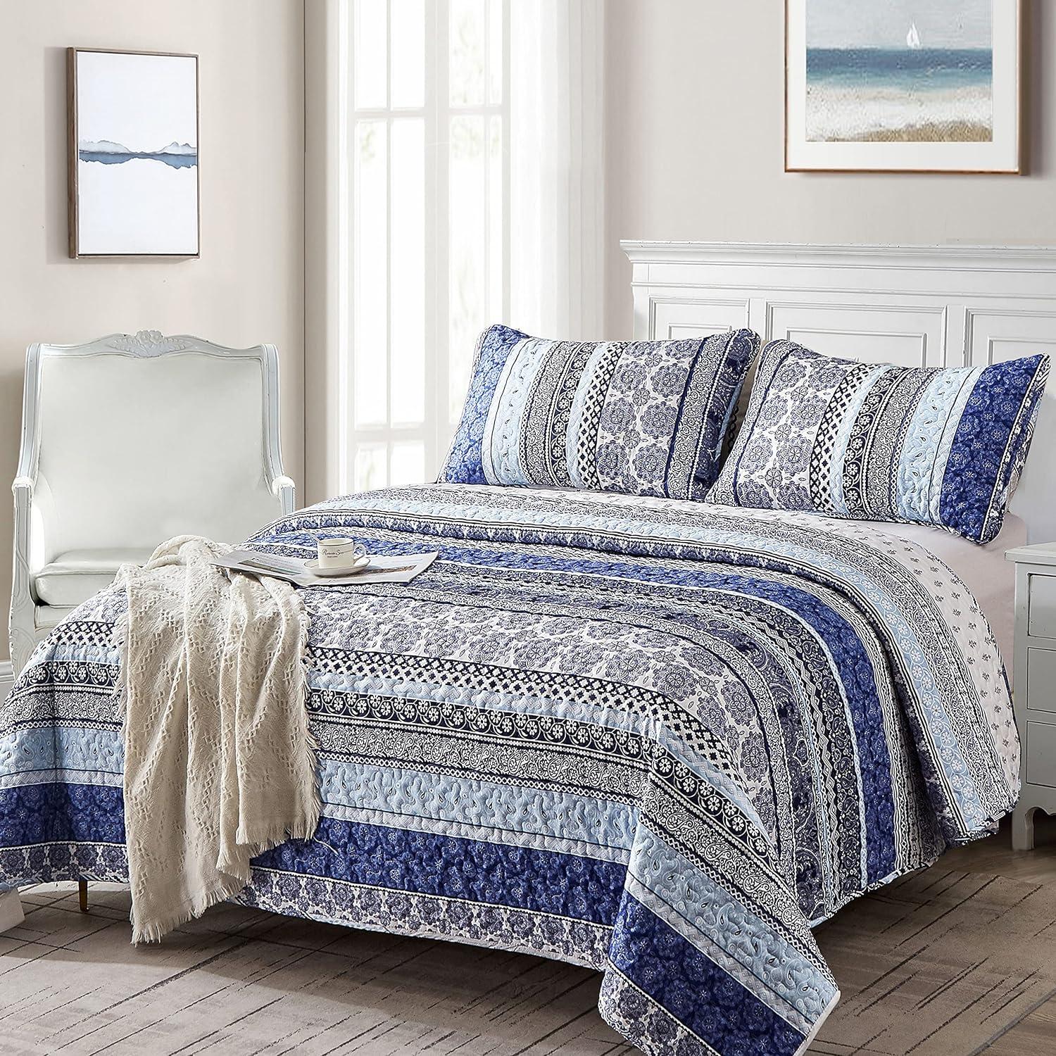 Sophisticated Quilted Coverlet and Pillowcases Set: A Timeless Addition