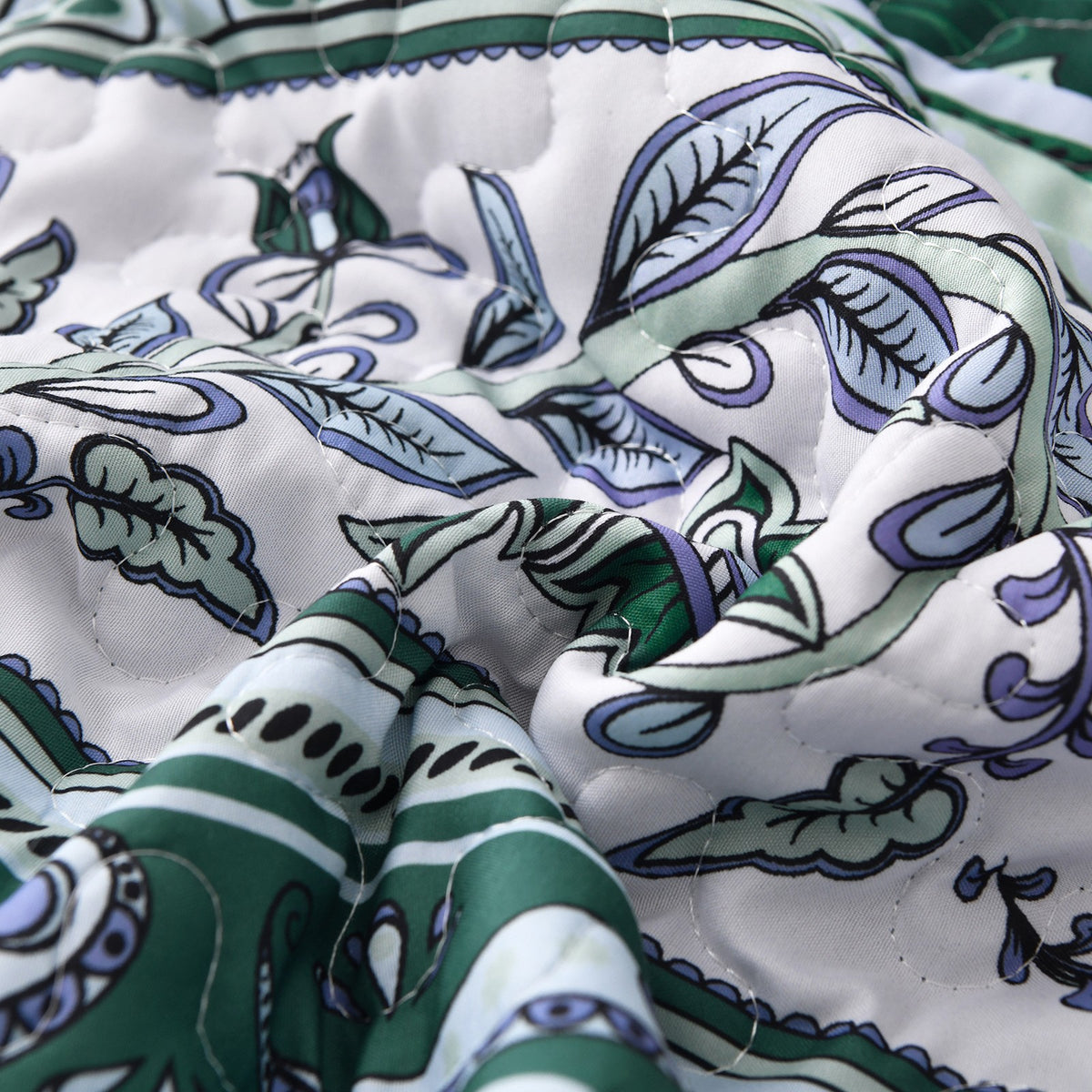 Breezy Tropical green Cozy 3 Pc Bedspread & Pillow Cover Set