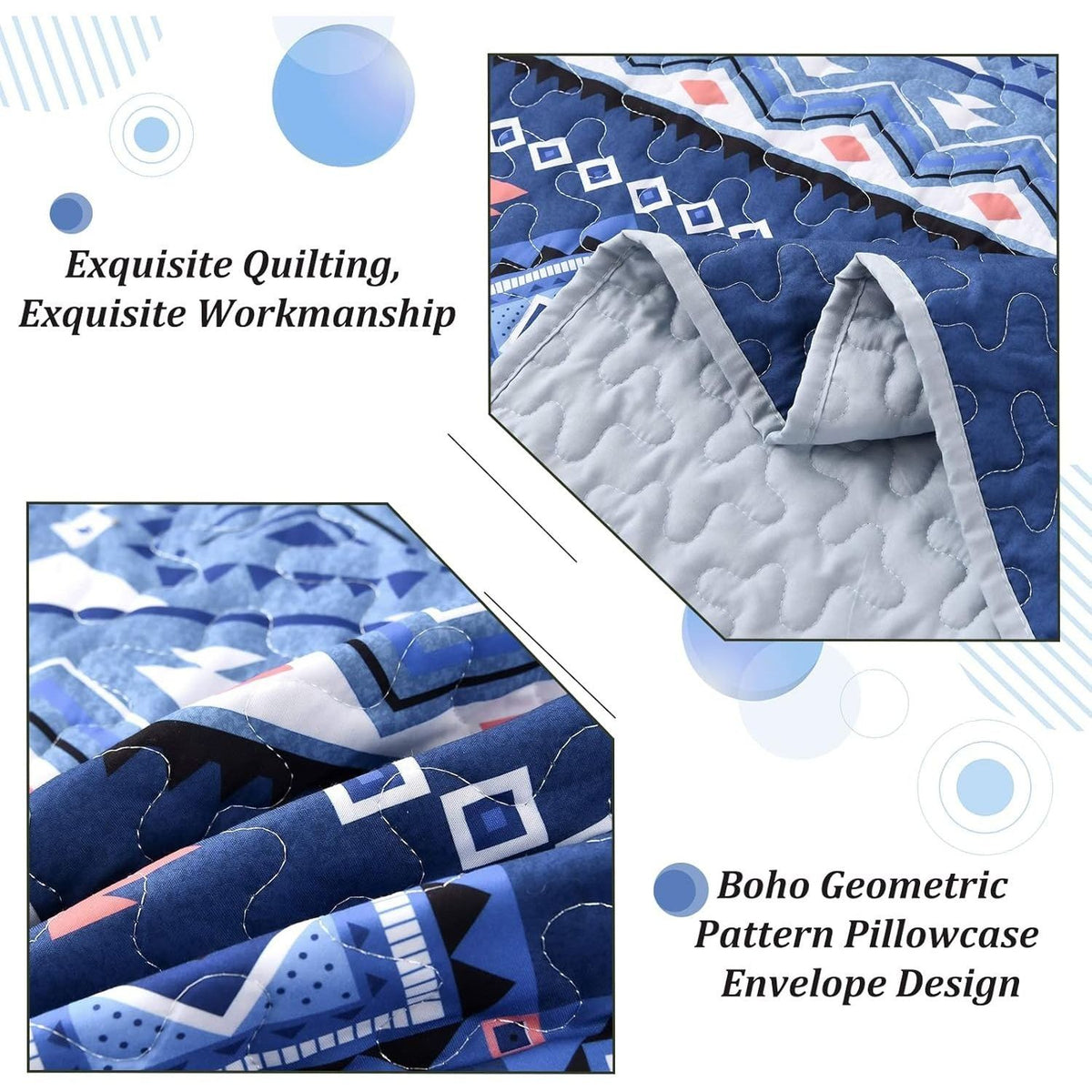 Nature Lover's Quilted bedspread and pillowcovers set: Inspired by the Outdoors