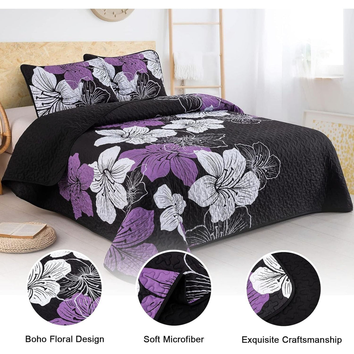 Majestic Quilted Bedspread and Pillowcases Set: Unmatched Beauty and Comfort