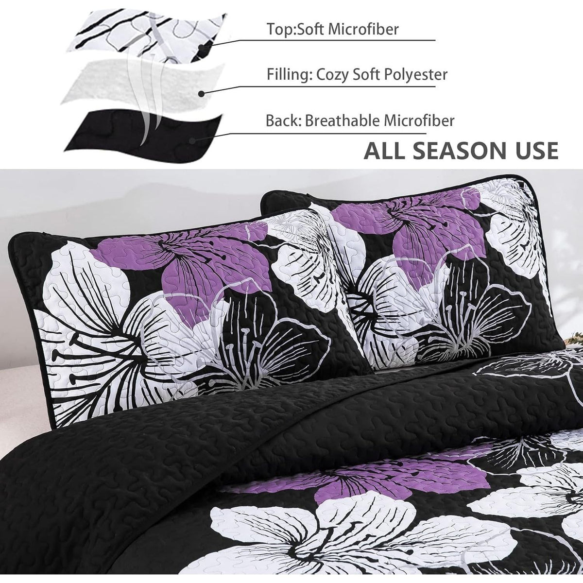 Majestic Quilted Bedspread and Pillowcases Set: Unmatched Beauty and Comfort