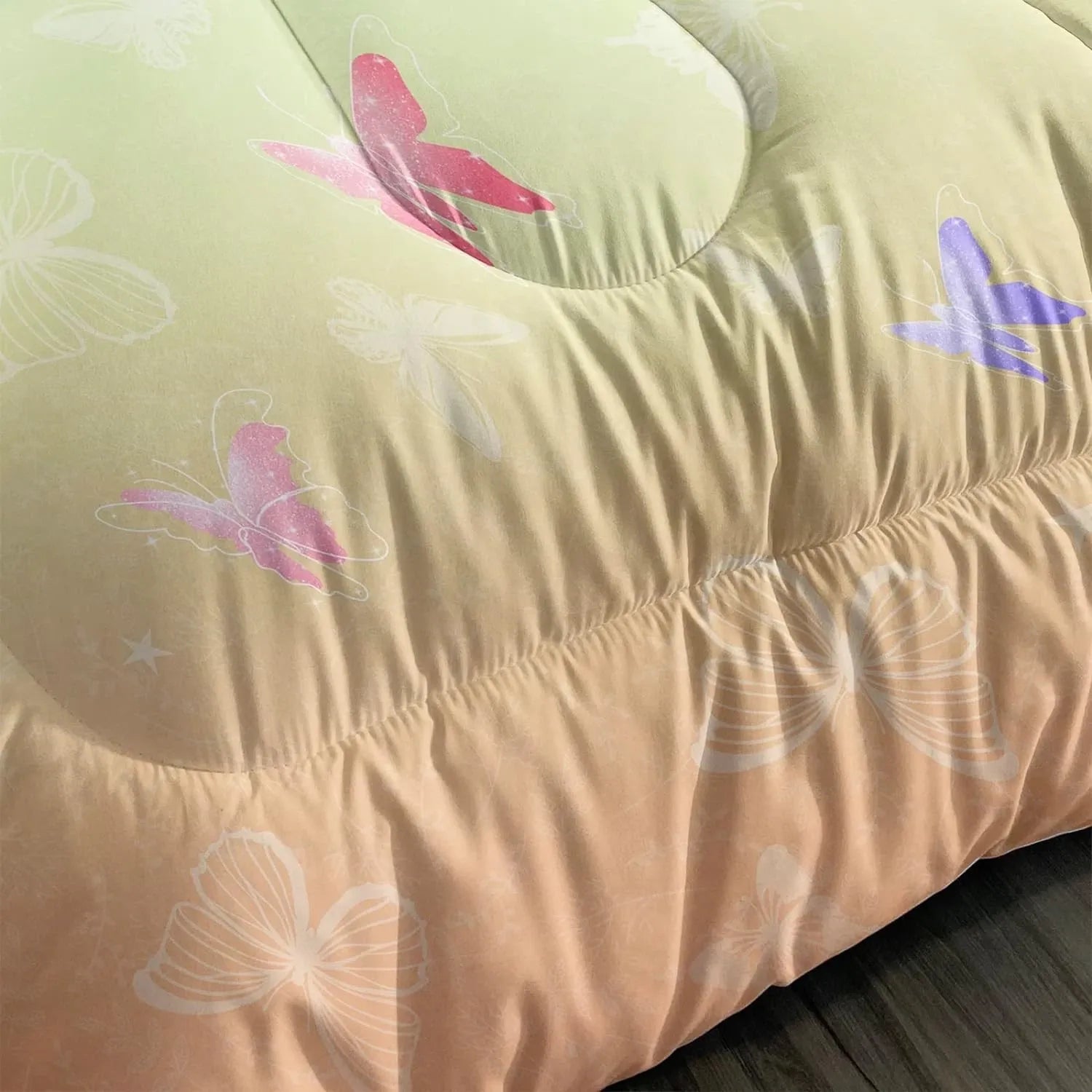 Aqua Sunset Butterfly Dream Comforter Quilted Doona Set