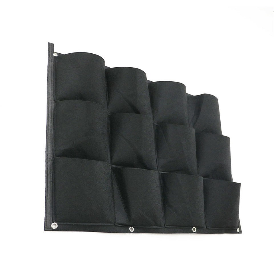 24Pocket Vertical Garden Planter Wall Hanging Herbs Plant Seed Bag Home Decor AU